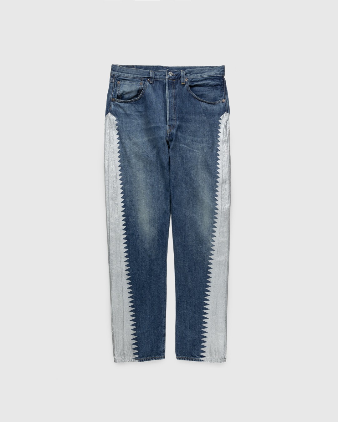 Half light wash half dark wash jeans sales