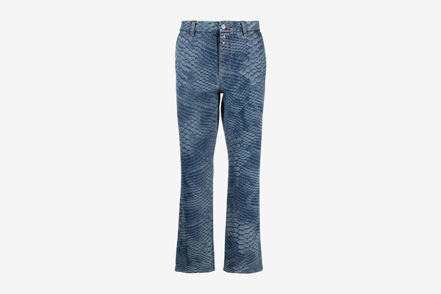 Snakeskin Flared Jeans