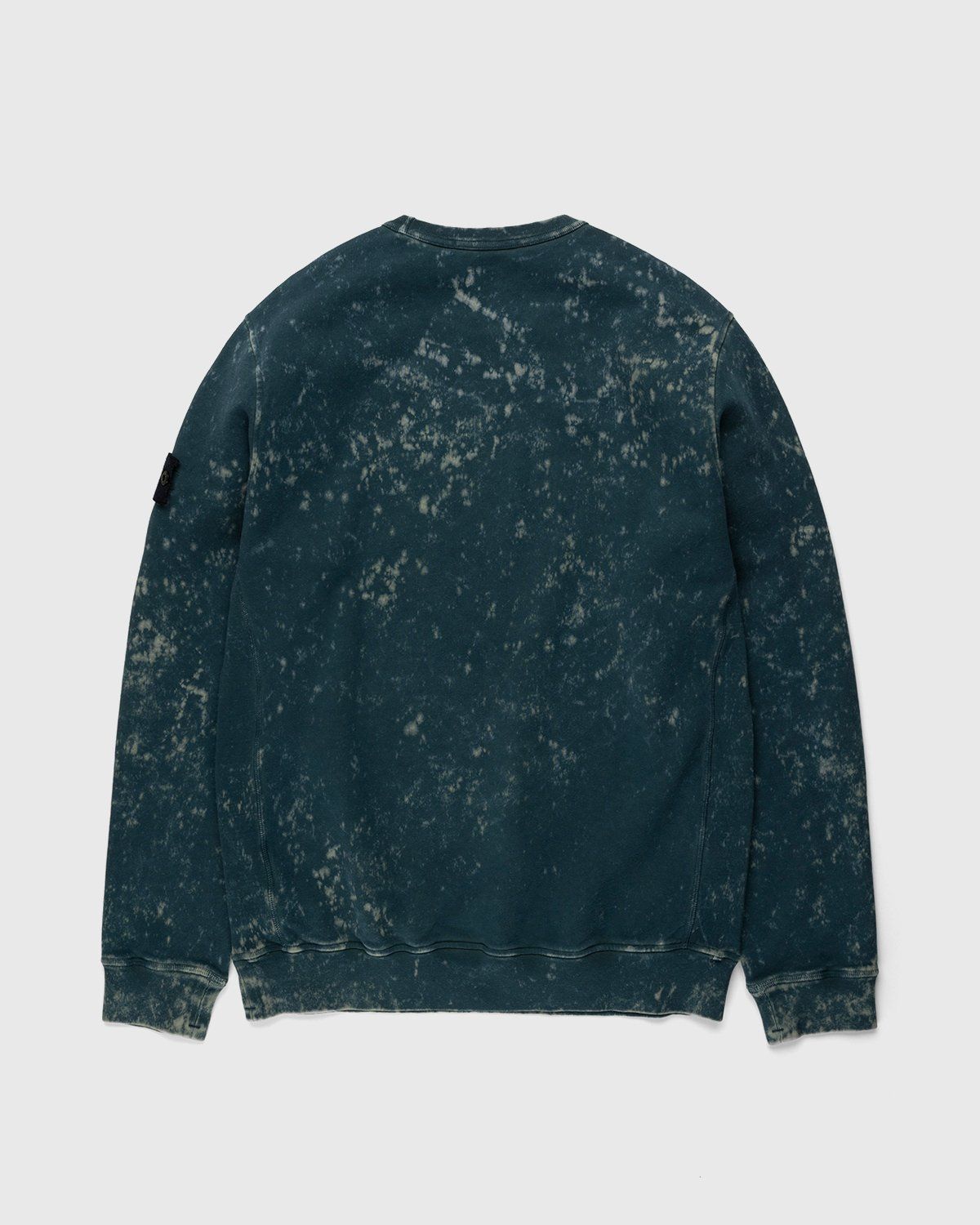 Stone Island – 61538 Garment-Dyed Cotton Fleece Crewneck Mid Blue - Sweats - Blue - Image 2