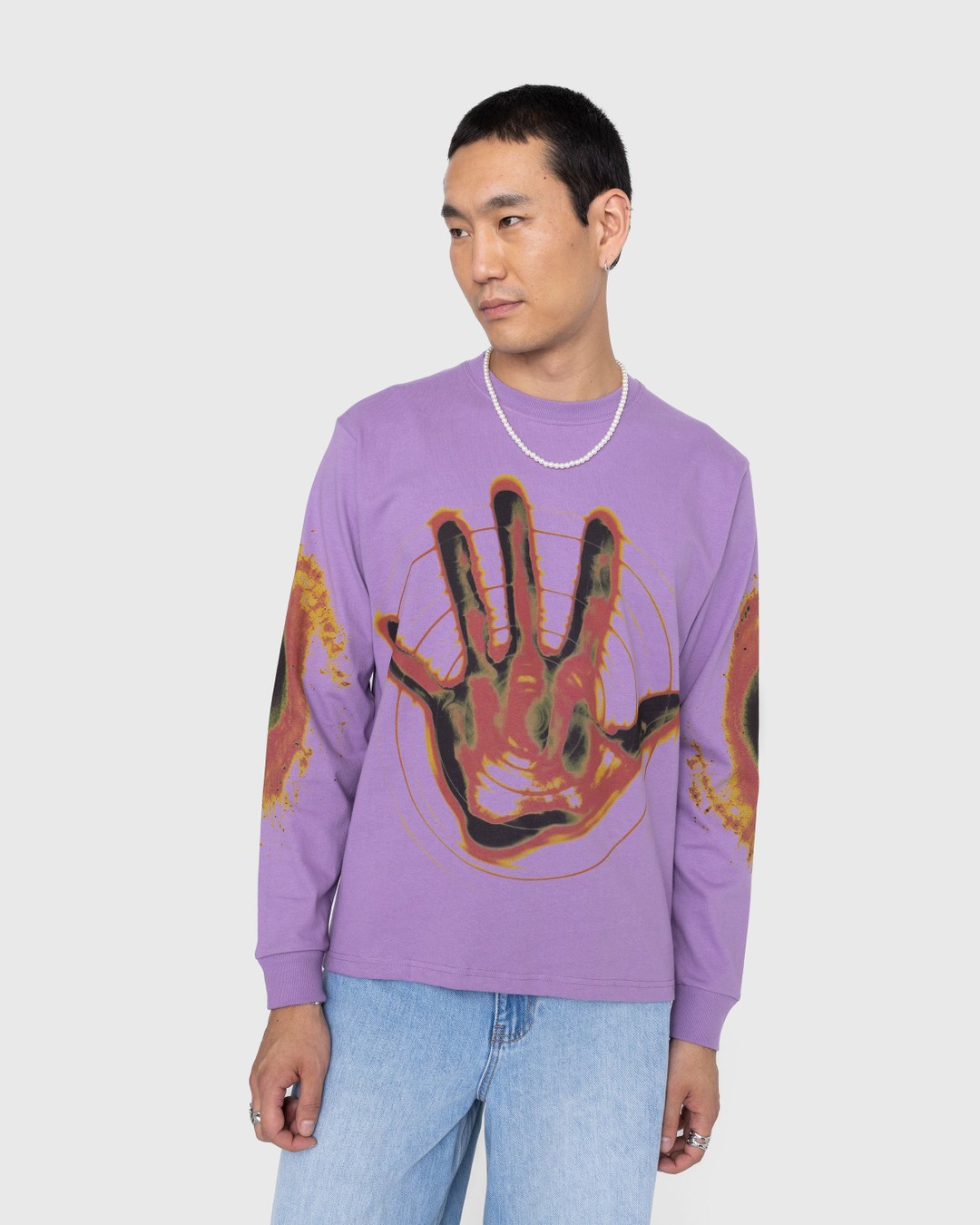 Gentle Fullness – Recycled Cotton Hand Longsleeve Tee Purple - Longsleeves - Multi - Image 2