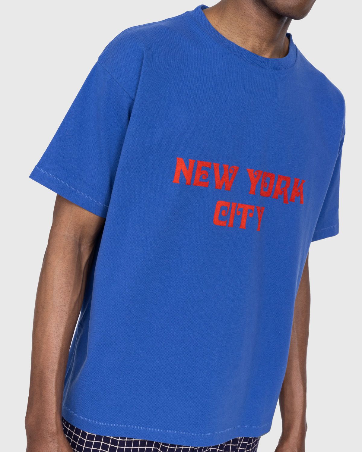 bode – Flocked Nouveau Tee - T-shirts - Blue - Image 4