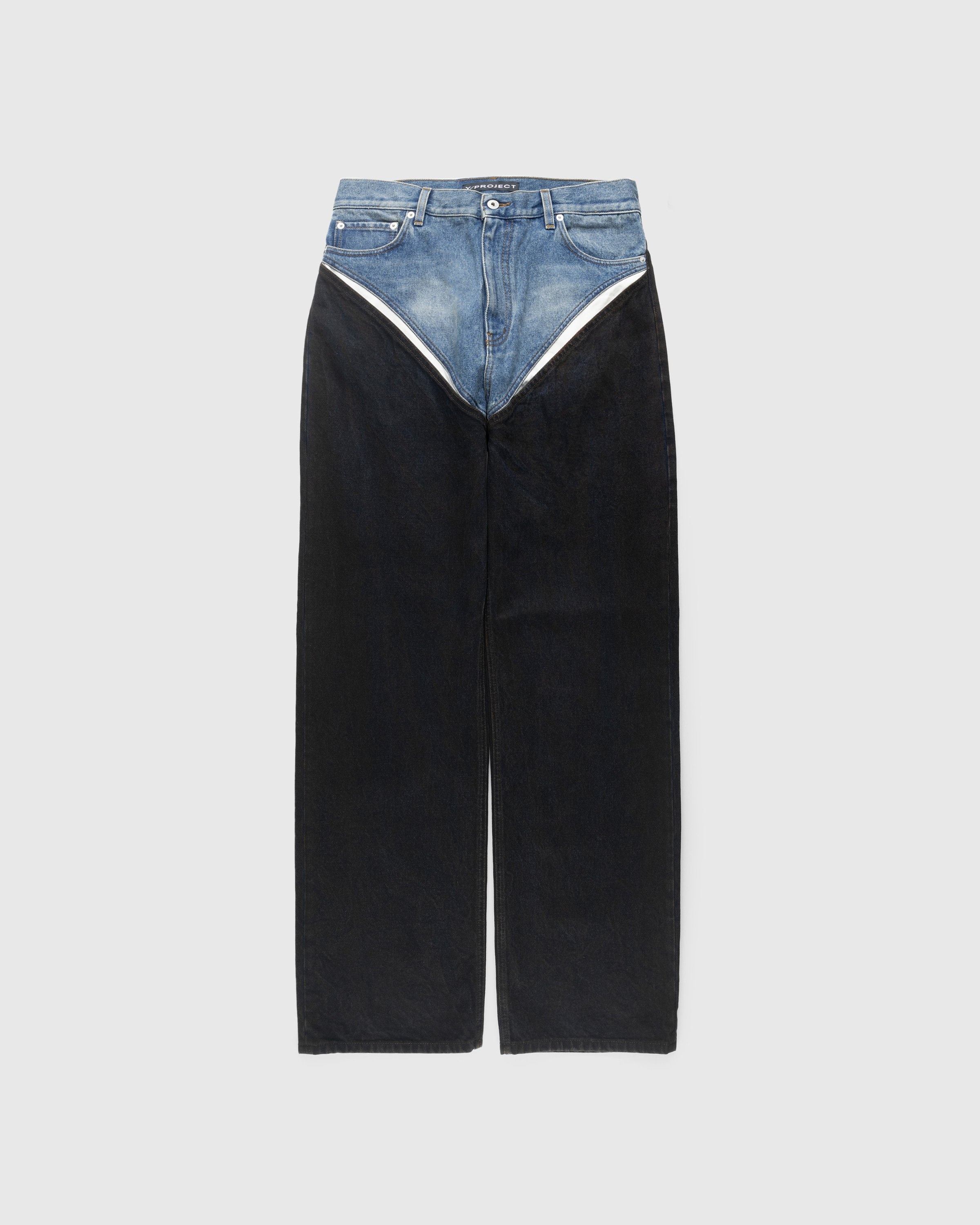 Y/Project – Cut-Out Jeans Rinsed Black/Rust - Pants - Black - Image 1
