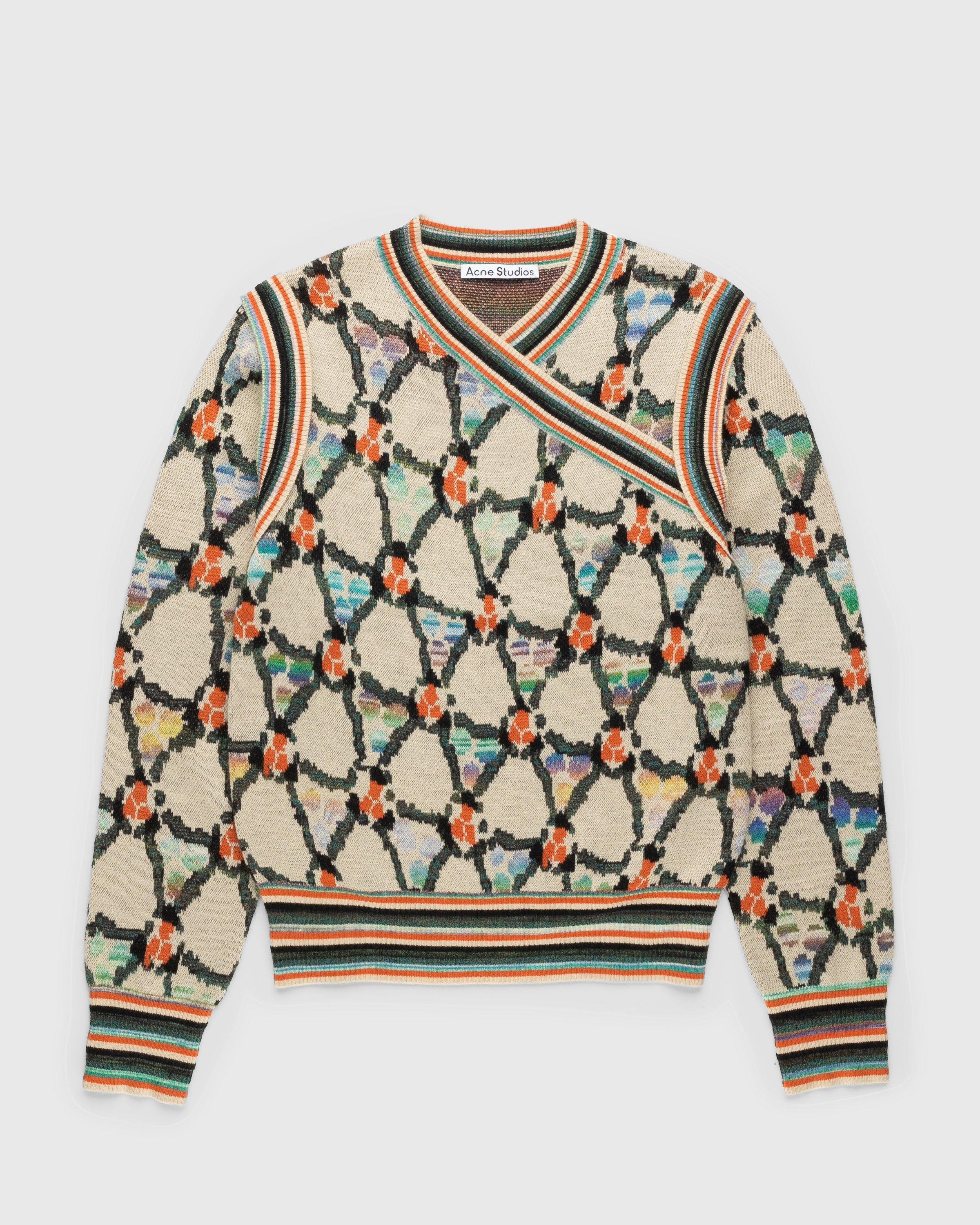 Acne Studios – Wrapped Sweater Beige - Knitwear - Multi - Image 1