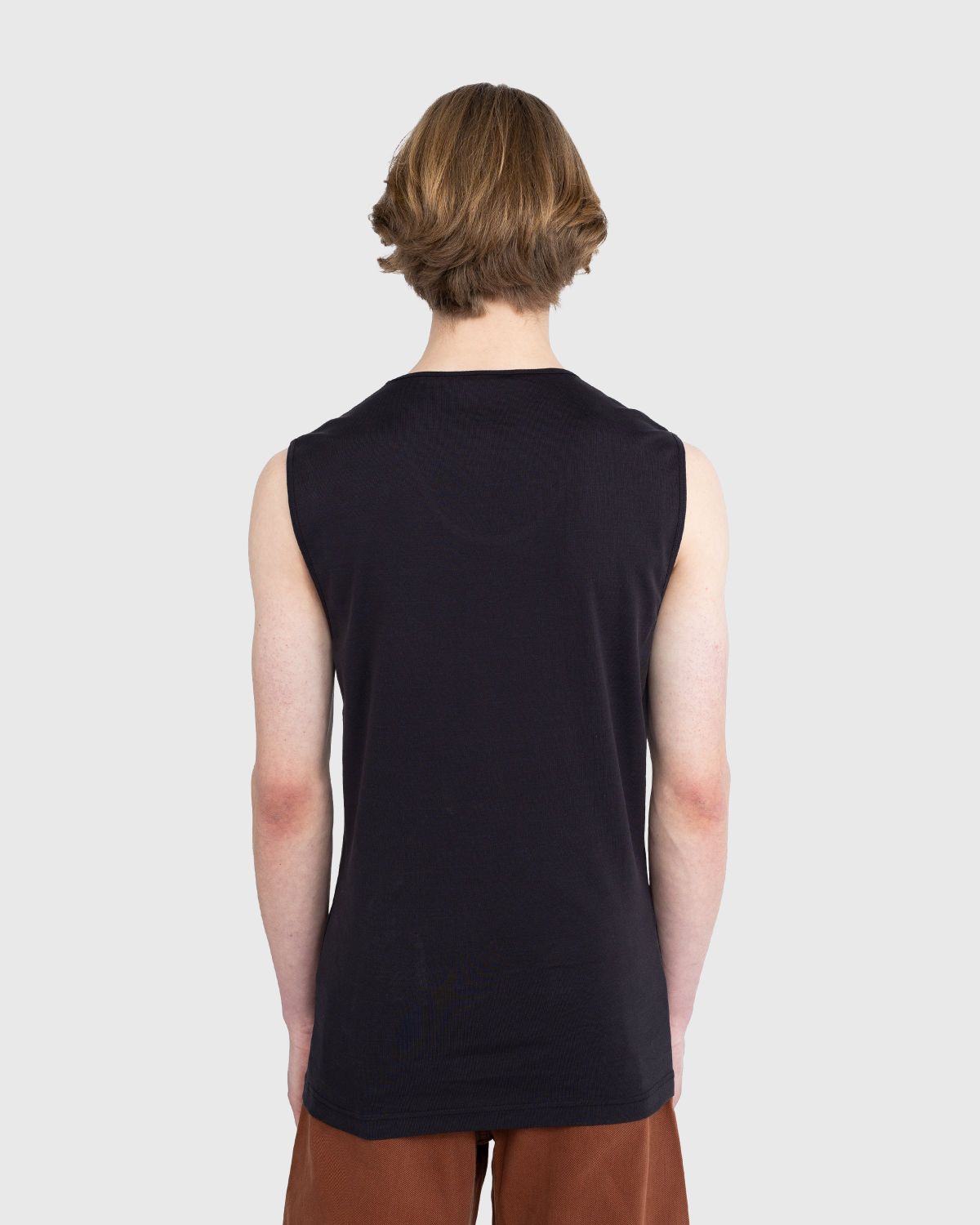 Lemaire – Ribbed Tank Top - Tank Tops - Blue - Image 3