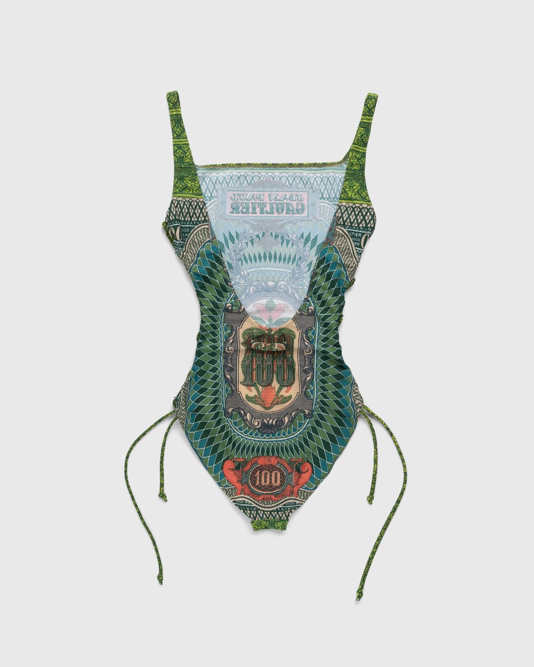 Jean Paul Gaultier – Banknote Swimsuit Multi - Swimwear - Green - Image 2