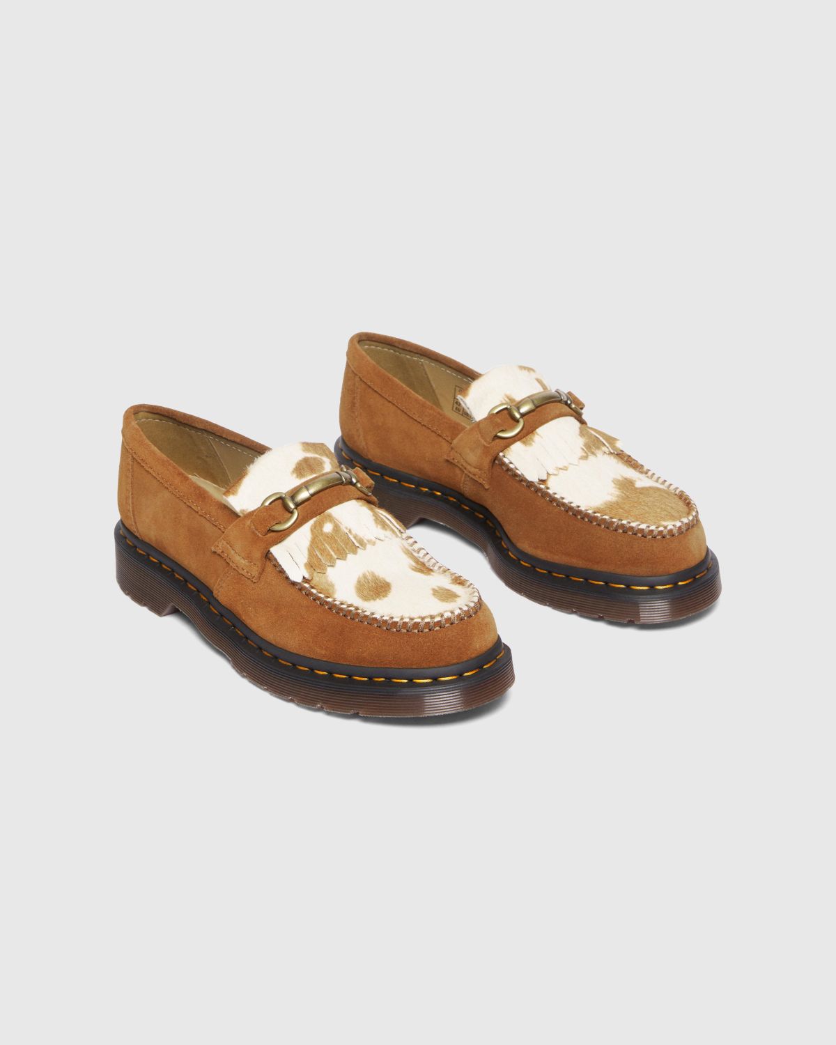 Dr. Martens – Adrian Snaffle Pecan Brown/Jersey Cow Print - Shoes - Brown - Image 2
