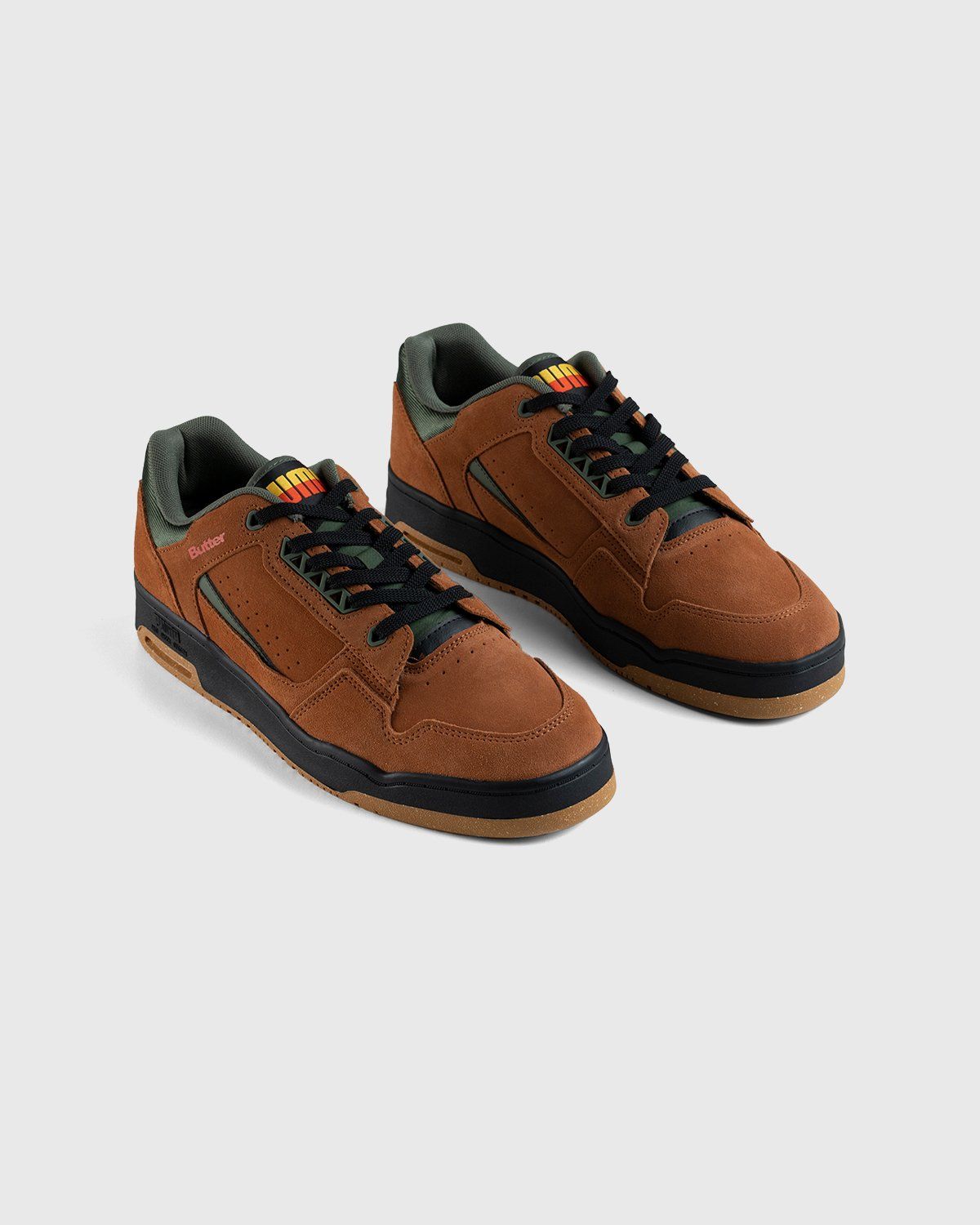Puma x Butter Goods – Suede Slipstream Lo Mocha Bisque/Puma Black/Thyme - Low Top Sneakers - White - Image 3