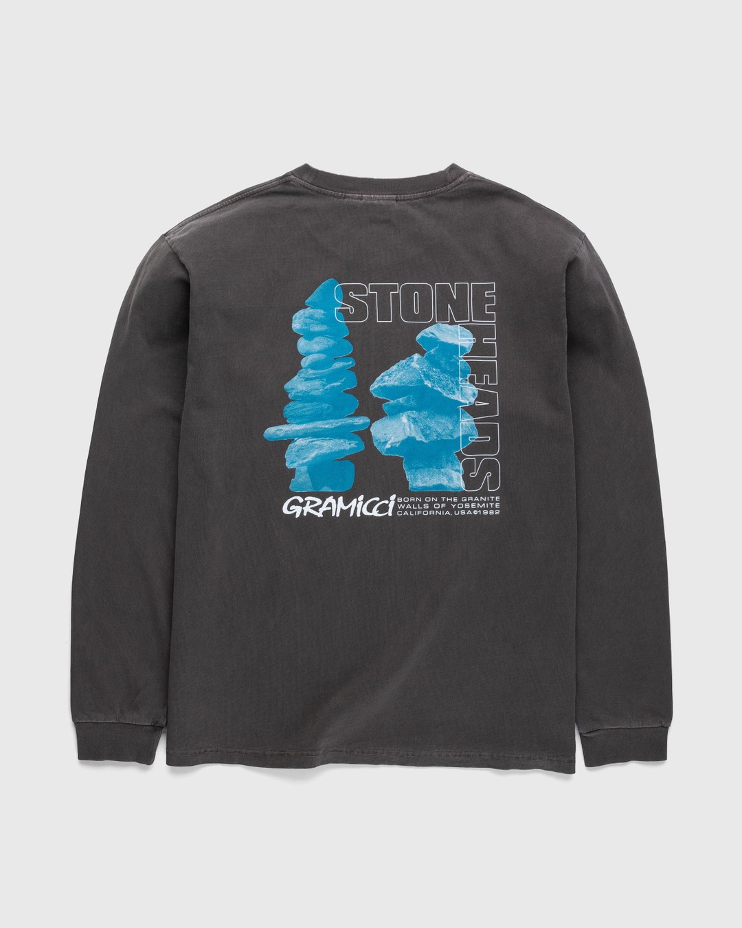 Gramicci – Stoneheads Longsleeve Tee Brown Pigment - Longsleeves - Brown - Image 1