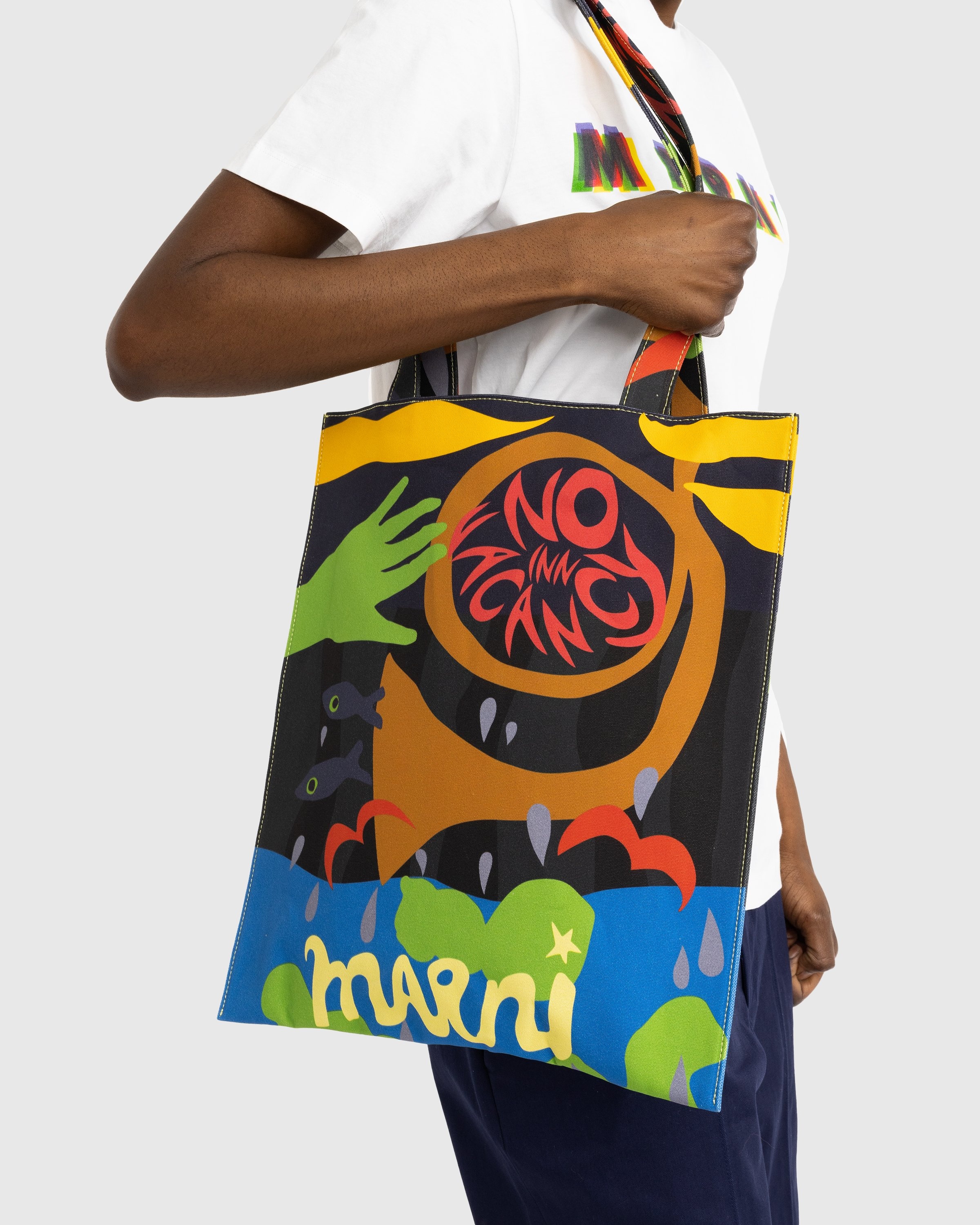 Marni x No Vacancy Inn – Printed Tote Bag Multicolour - Bags - Multi - Image 2