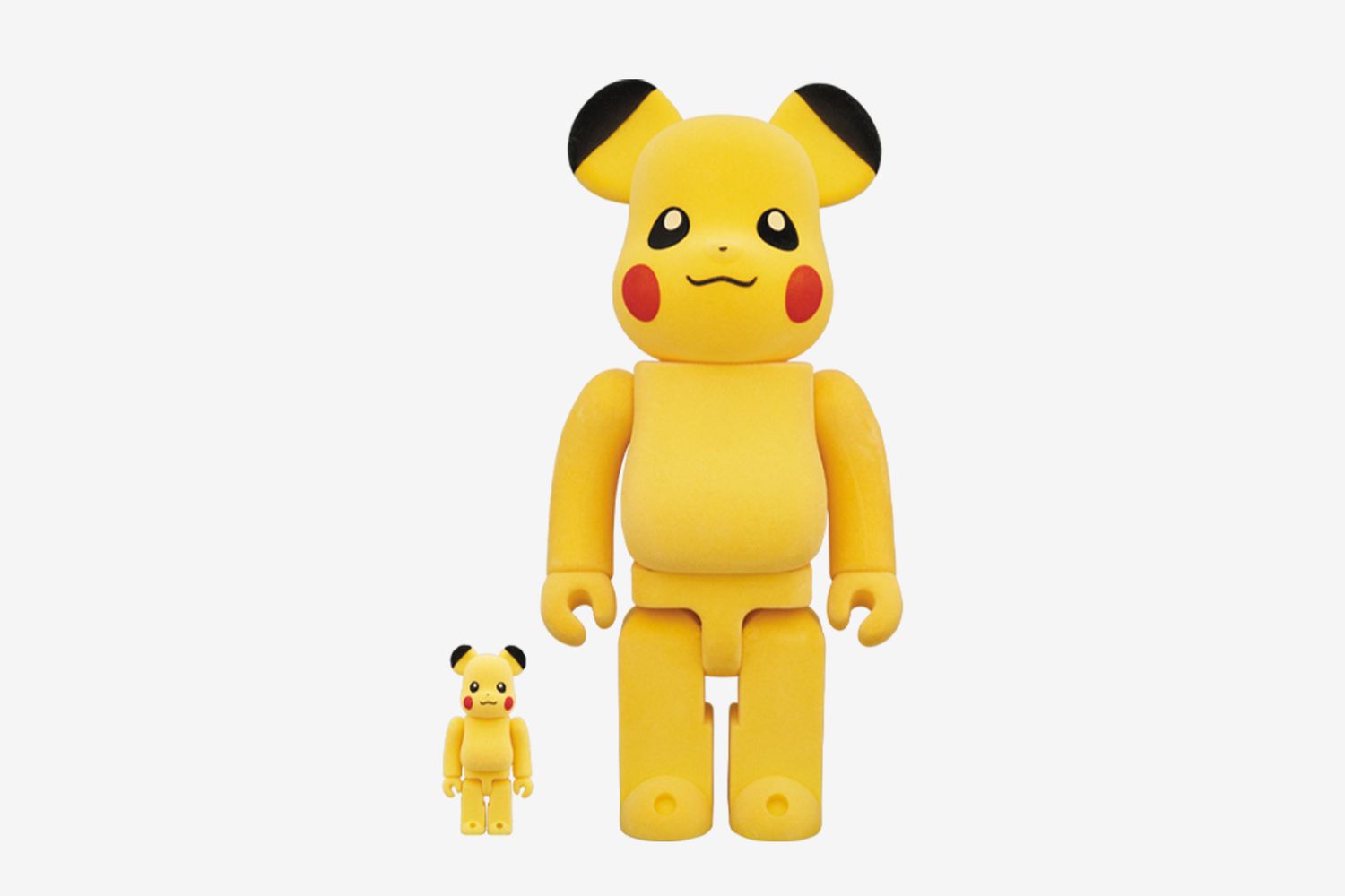 Bearbrick Pikachu Flocky Ver. 100% & 400% Set