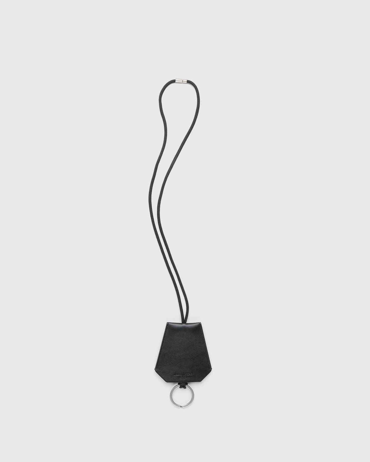 Maison Margiela – Leather Key Ring Black - Keychains - Black - Image 2
