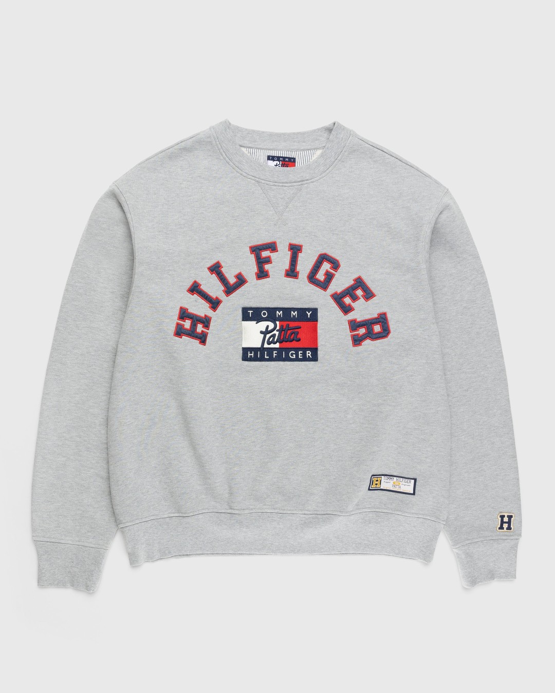 Patta x Tommy Hilfiger – Crewneck Sweatshirt Mid Grey Heather - Knitwear - Grey - Image 1