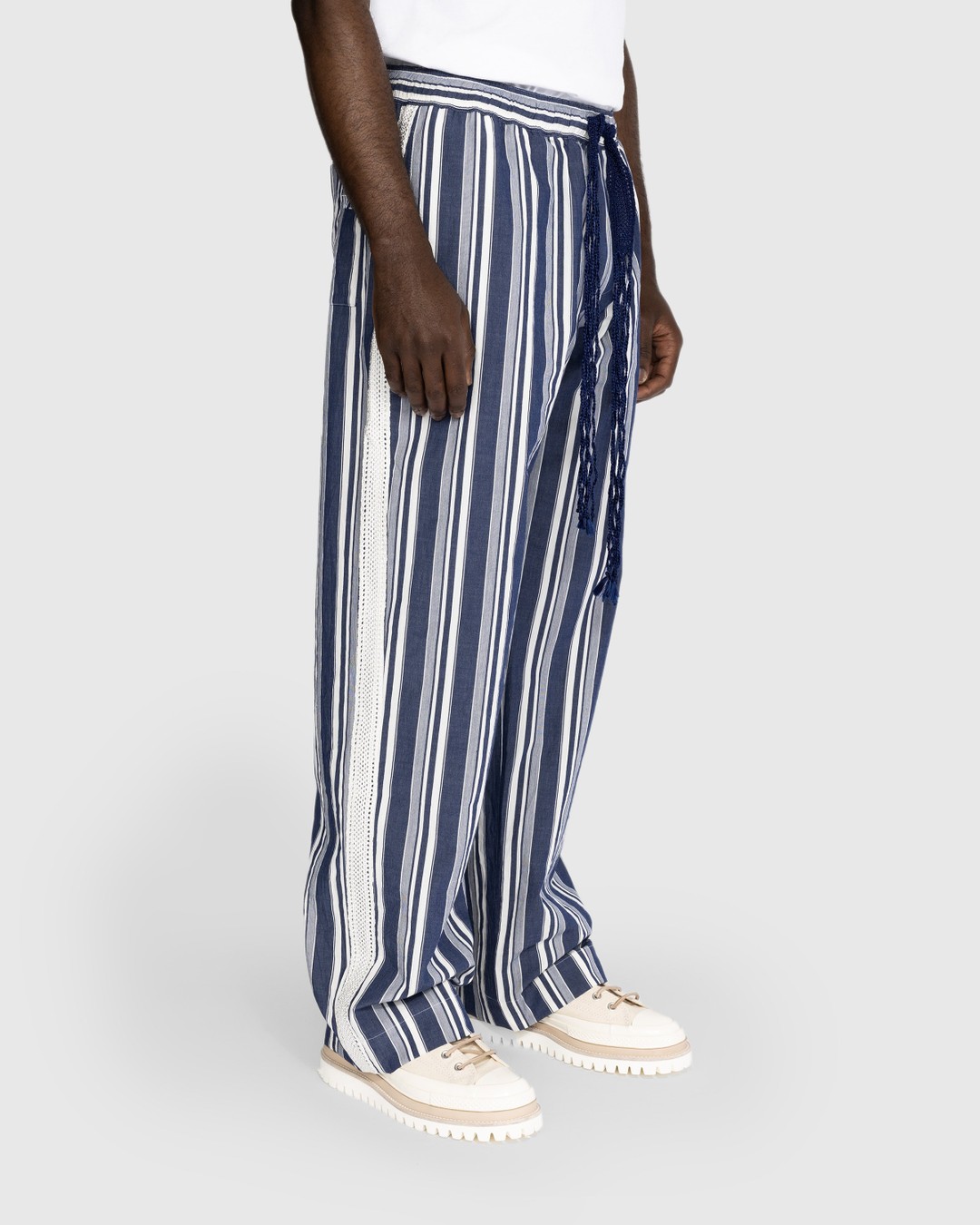 Wales Bonner – Soul Pyjama Trousers - Loungewear - Blue - Image 3