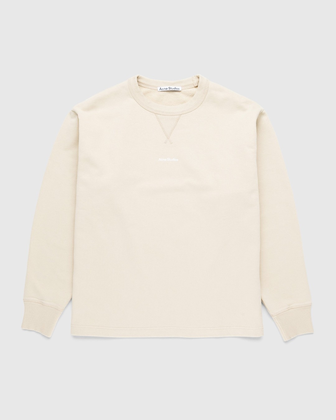 Acne Studios – Stamp Logo Sweater Champagne Beige - Sweats - Beige - Image 1