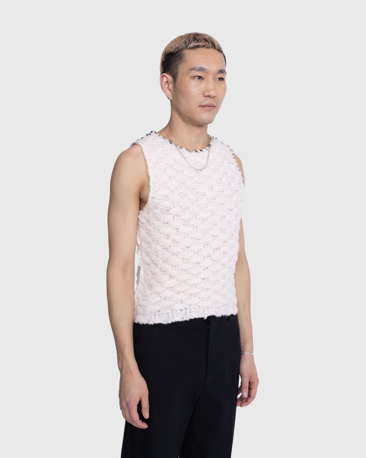 Acne Studios – Knit Vest Pink - Men Tops - Pink - Image 4