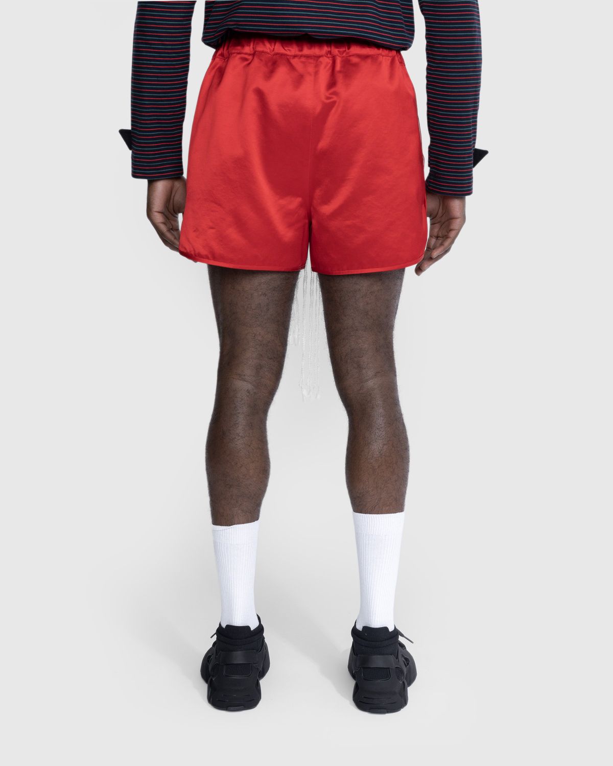 Wales Bonner – Cassette Shorts - Shorts - Red - Image 3