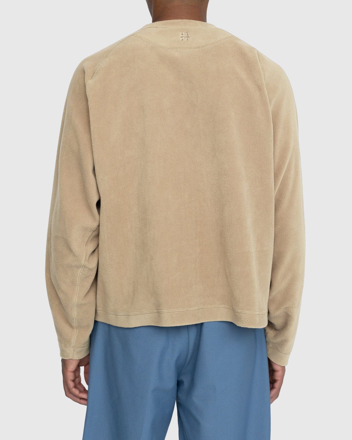 Highsnobiety – Polar Fleece Raglan Sweater Beige - Sweatshirts - Beige - Image 4