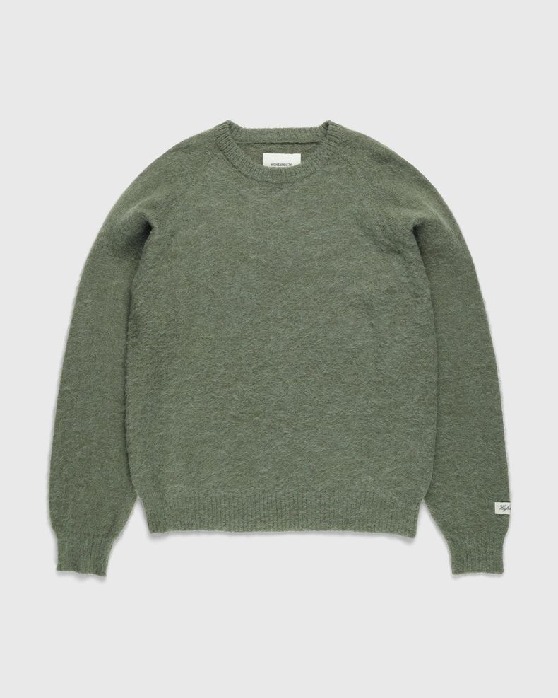 Alpaca Raglan Sweater Dark Green