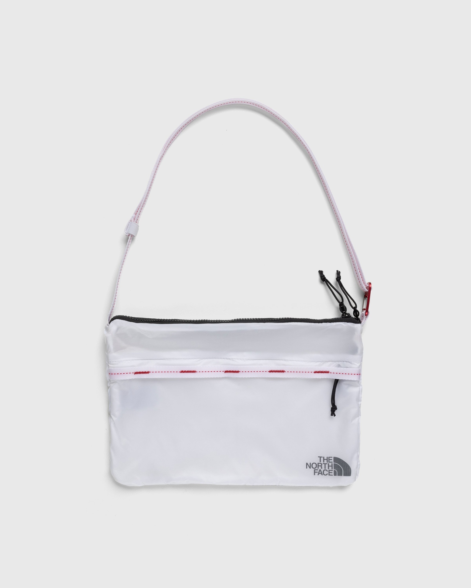 The North Face Flyweight Shoulder Bag White/Asphalt Grey/Red