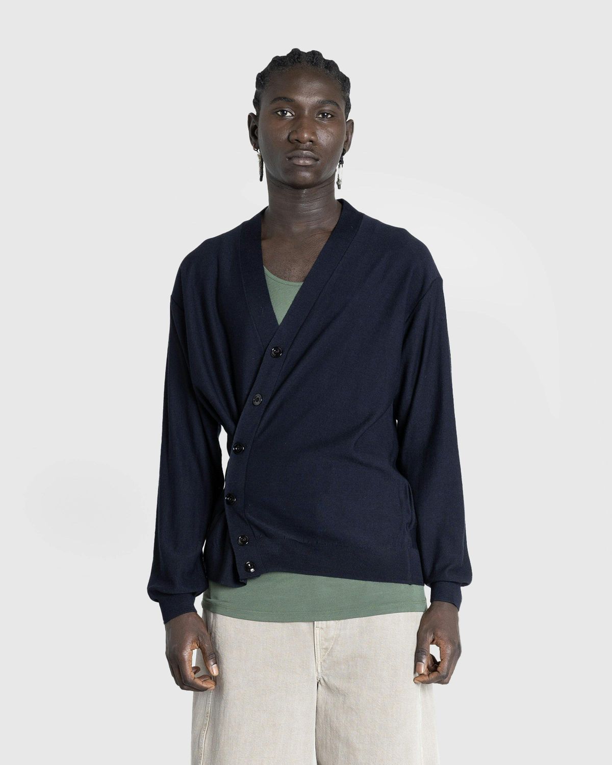 LEMAIRE Green Twisted Cardigan