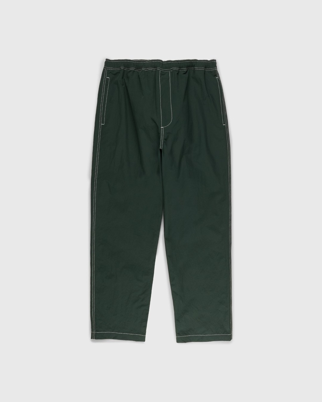 Highsnobiety – Contrast Brushed Nylon Elastic Pants Green - Pants - Green - Image 1