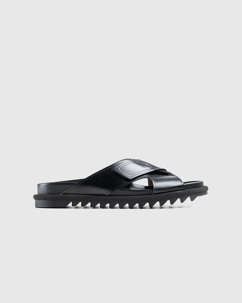 Dries van Noten – Leather Criss-Cross Sandals Black