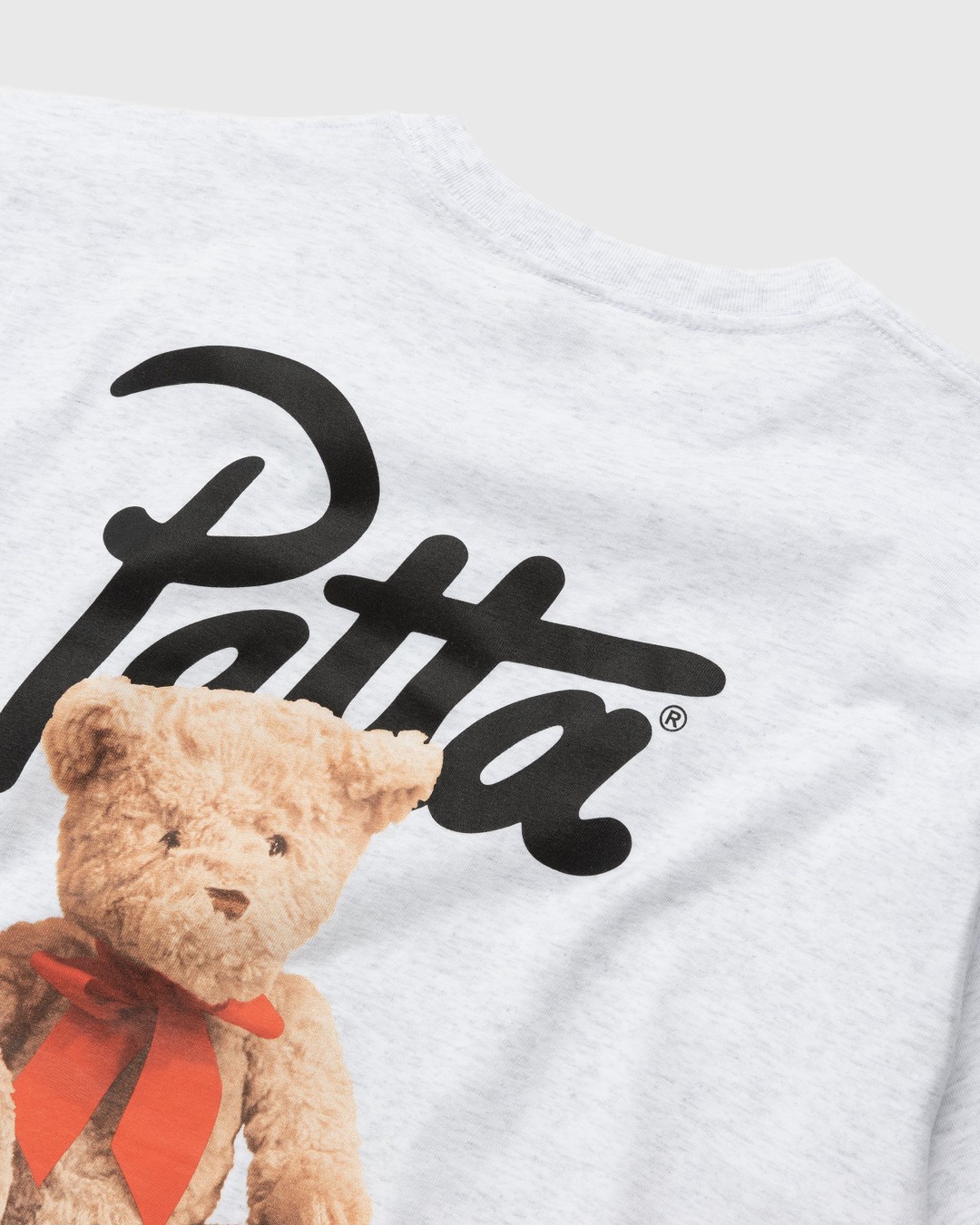 Patta – Teddy Bear T-Shirt Snow Melange Grey - Tops - Grey - Image 3