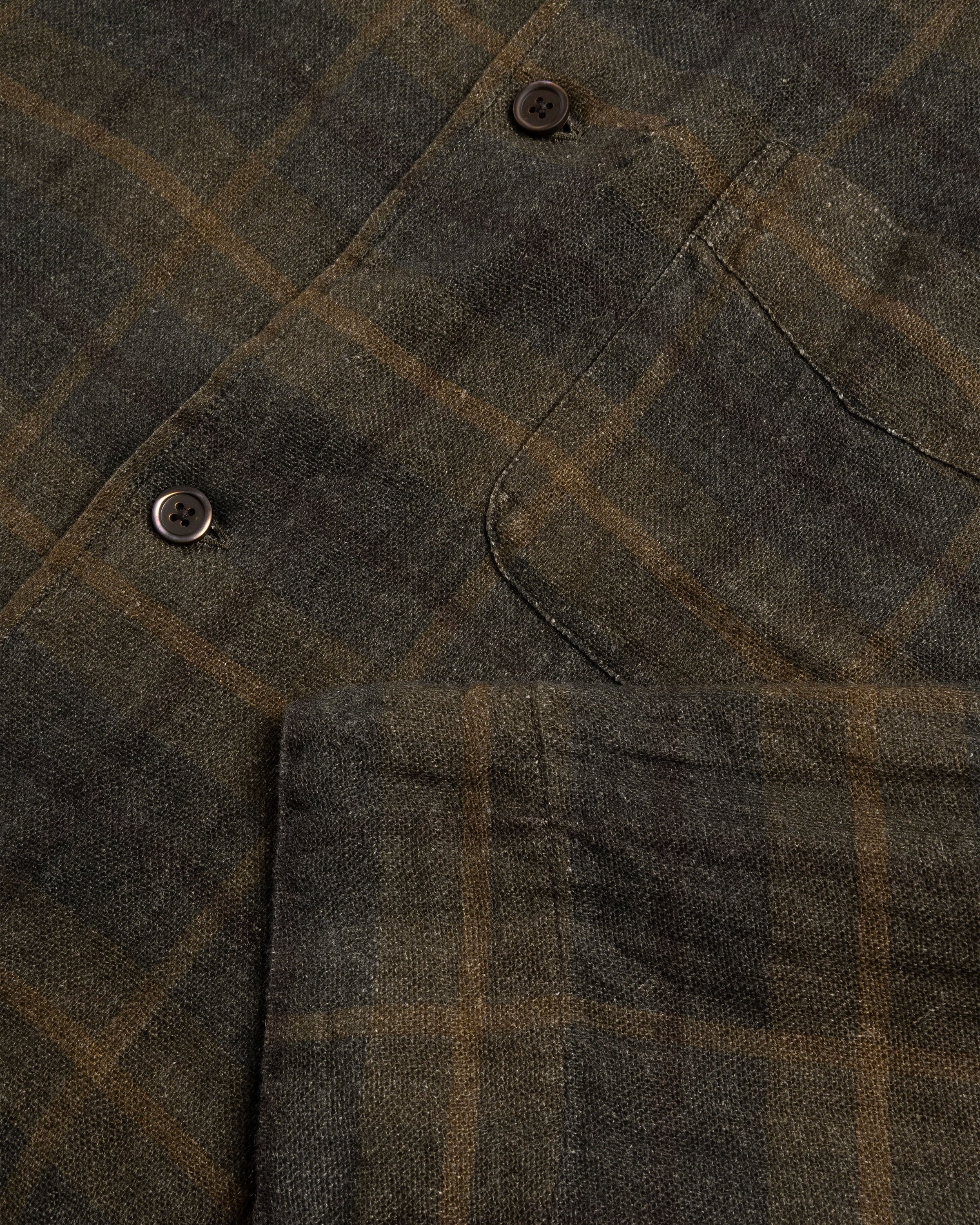 Our Legacy – Box Shirt Mirage Wax Check - Shirts - Green - Image 7
