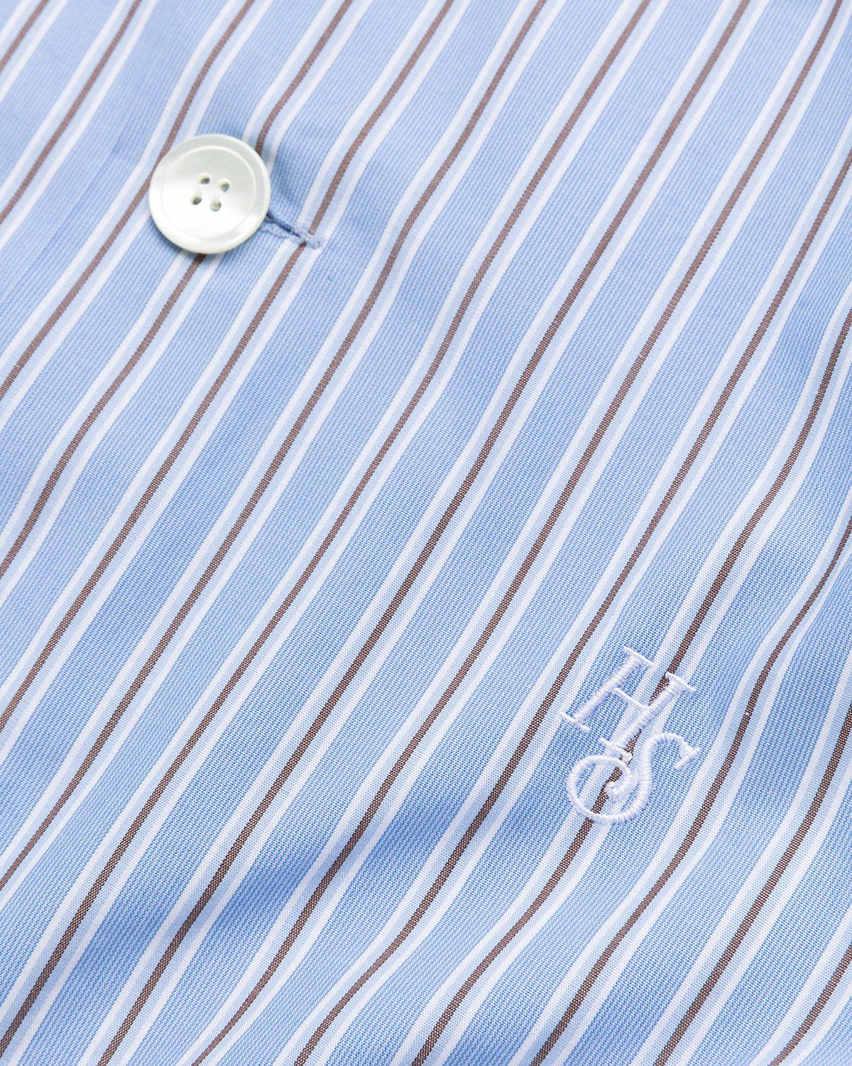 Highsnobiety – Poplin Shirt Jacket Blue/White - Longsleeve Shirts - Blue - Image 5