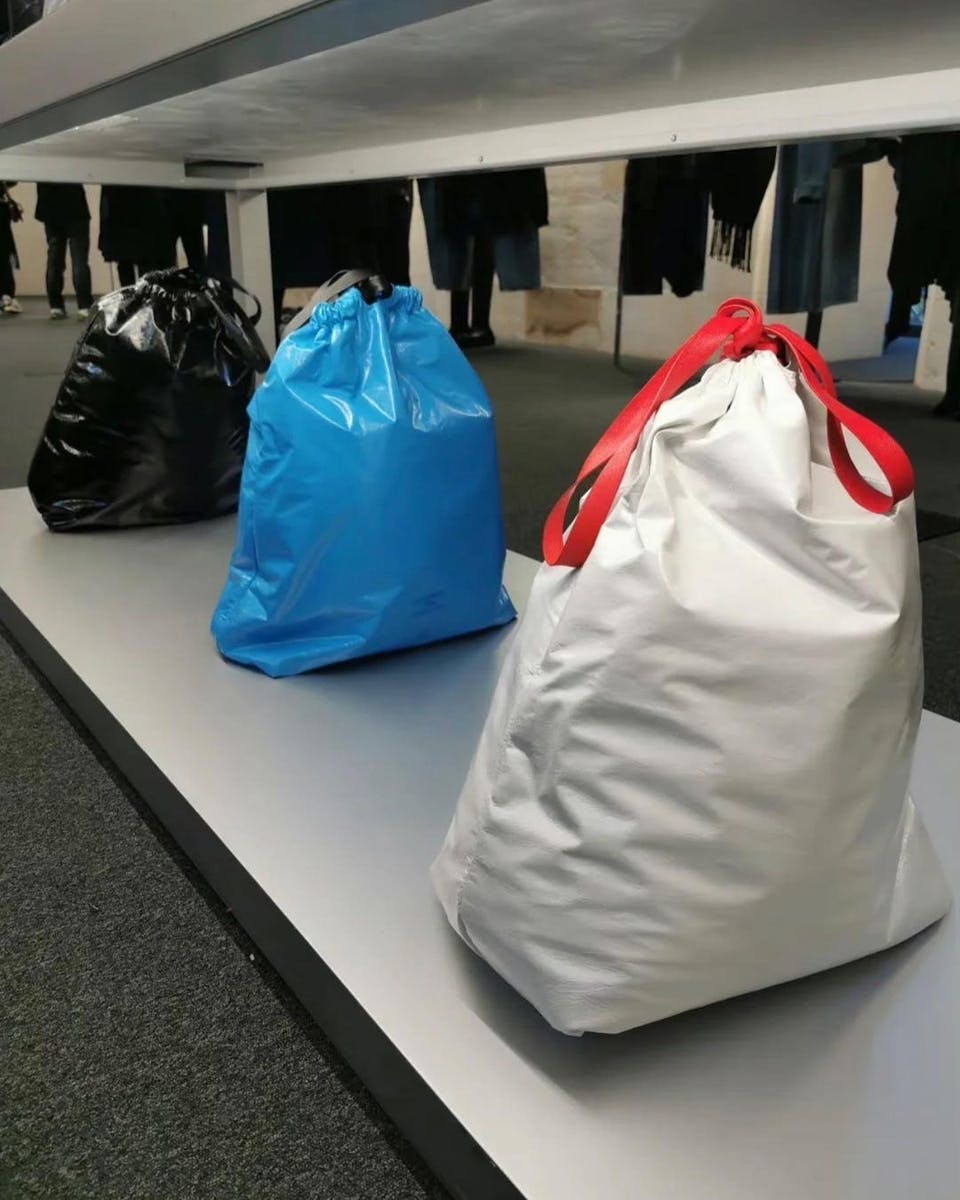 balenciaga trash bag show