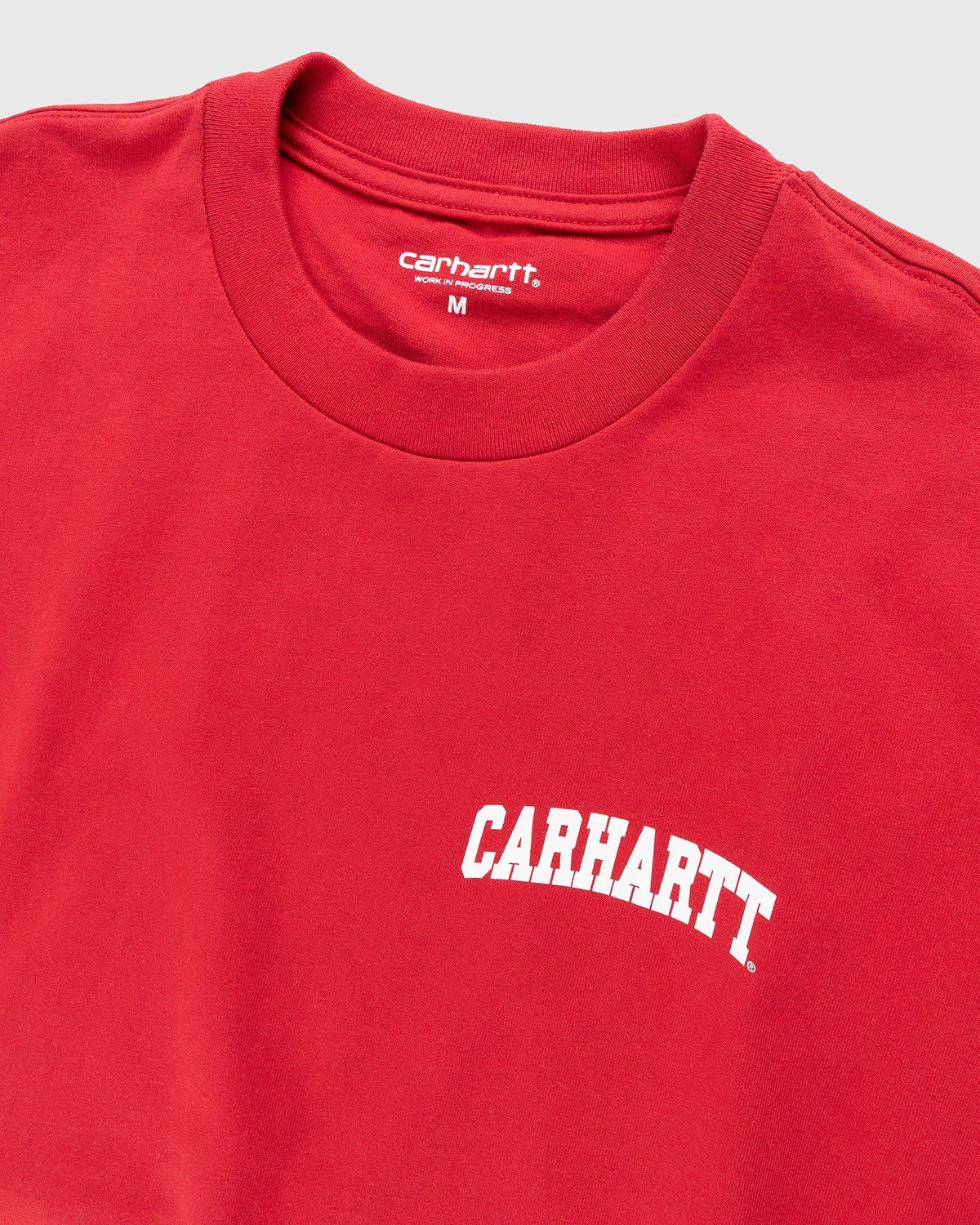 Carhartt WIP – University Script T-Shirt Cornel White - T-Shirts - Red - Image 4