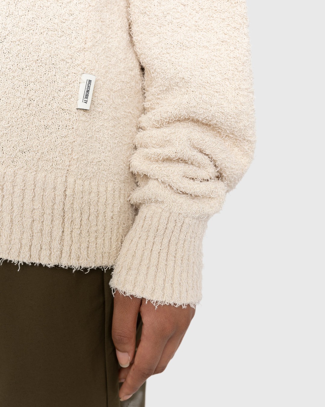 Highsnobiety – Raglan Crewneck Sweater Beige - Knitwear - Beige - Image 5