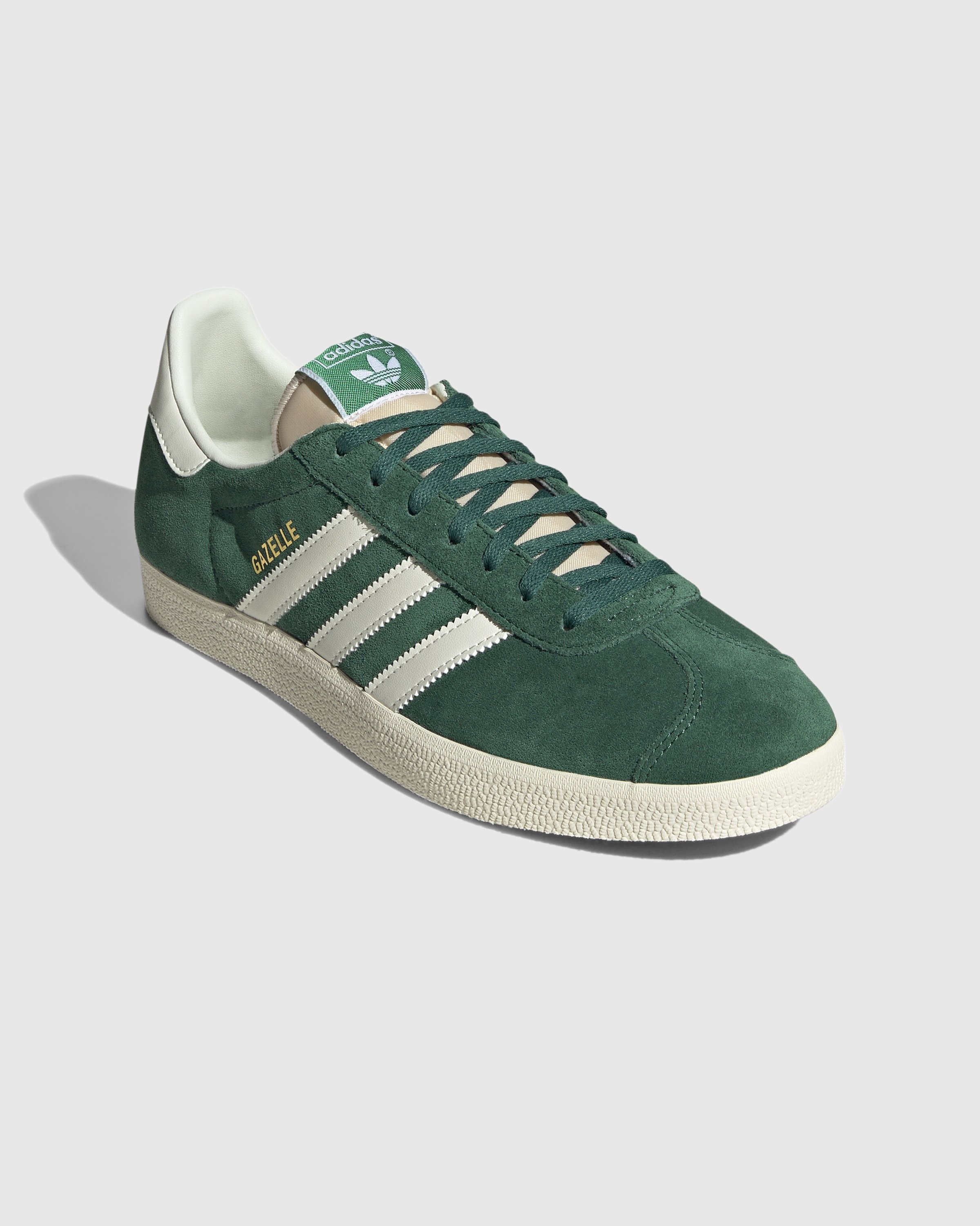 adidas gazelle trainers green white
