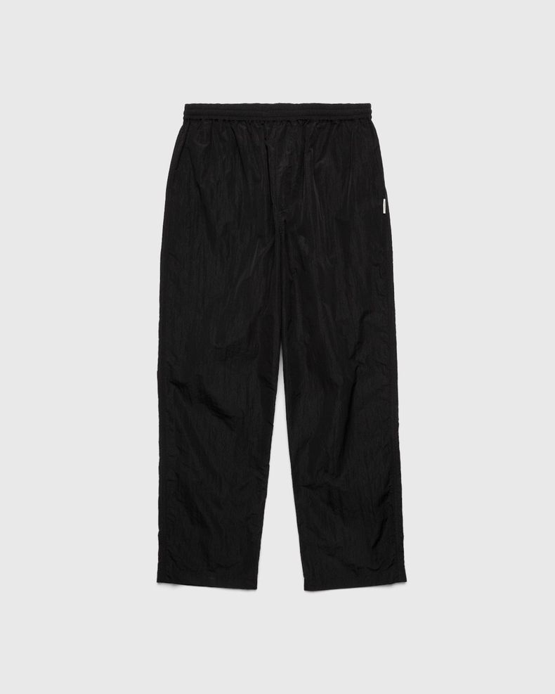 Crepe Nylon Elastic Pants Black
