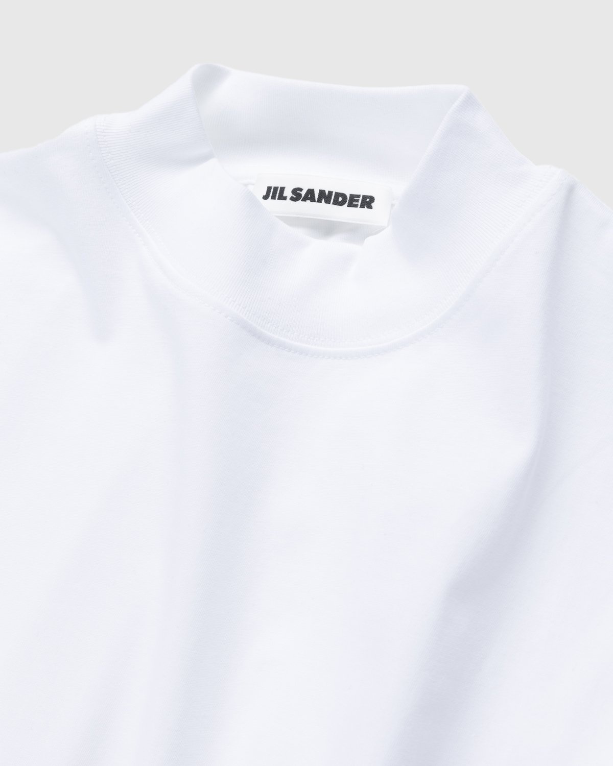 Jil Sander – Mock Neck T-Shirt White - T-shirts - White - Image 3