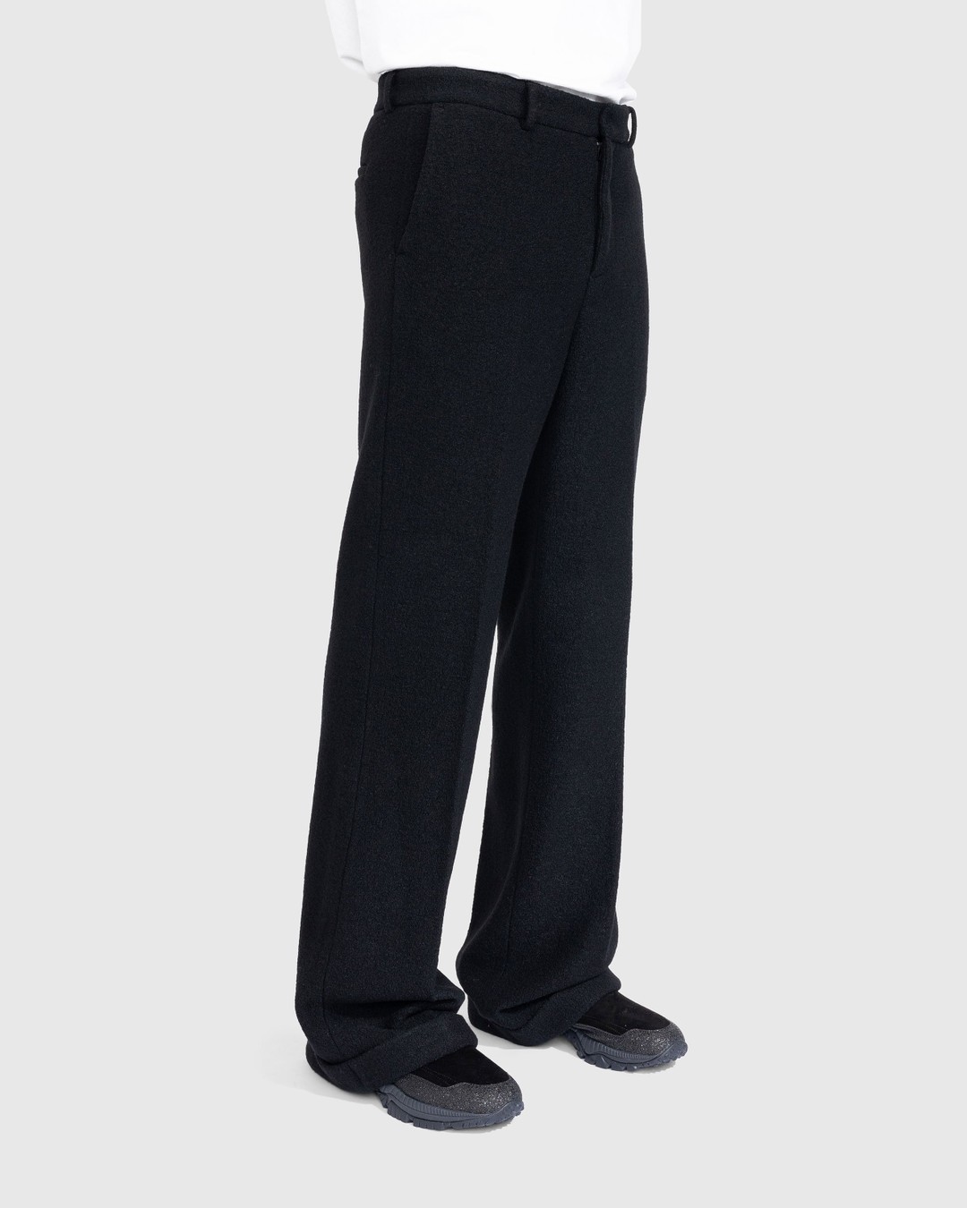 Trussardi – Boucle Jersey Trousers Black - Pants - Black - Image 3