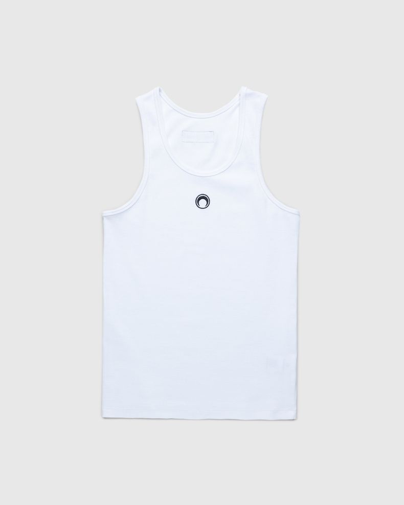 Marine Serre – Organic Cotton Fitted Tank Top White