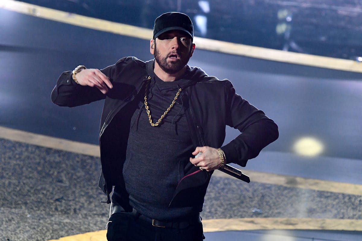 Eminem performing