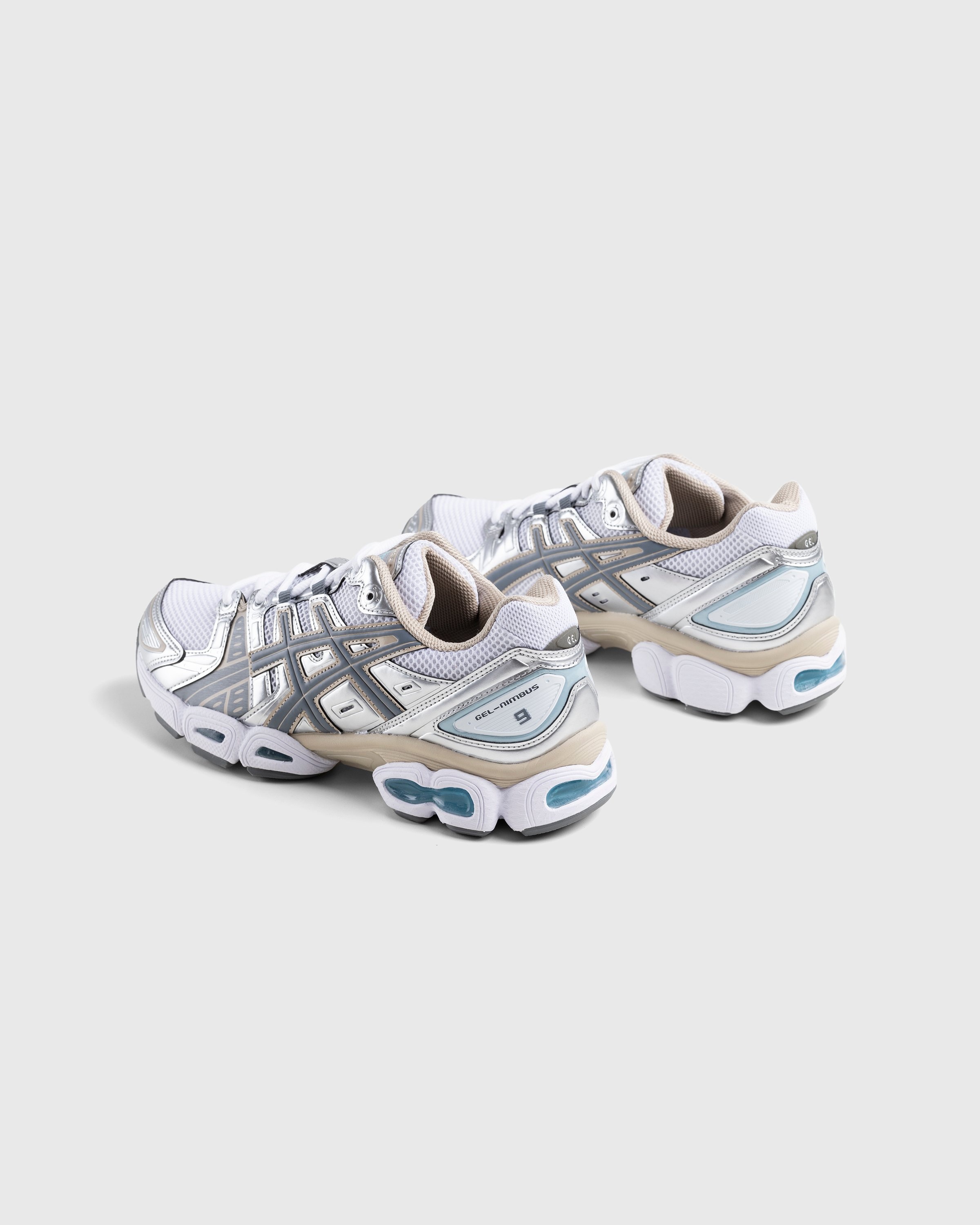 asics – Gel-Nimbus 9 White/Steel Grey - Low Top Sneakers - White - Image 5