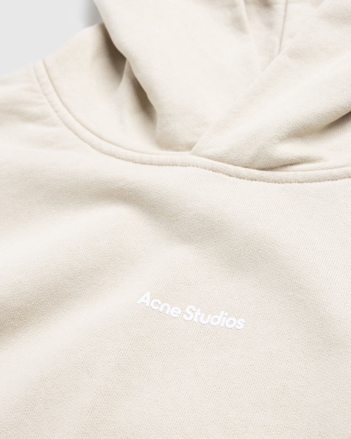 Acne Studios – Organic Cotton Logo Hoodie Champagne Beige - Sweats - Beige - Image 5