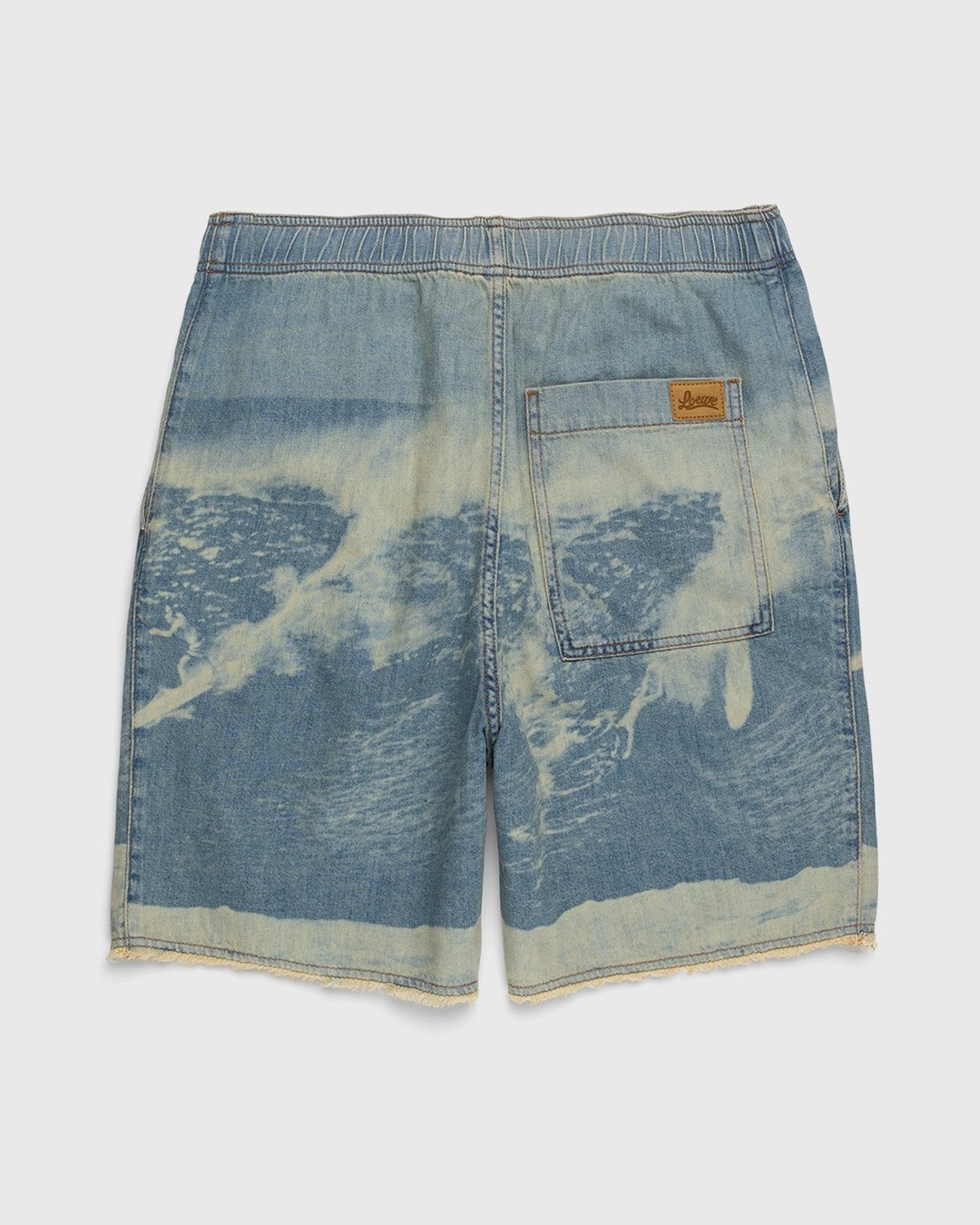 Jeans shorts for men with waist drawstring