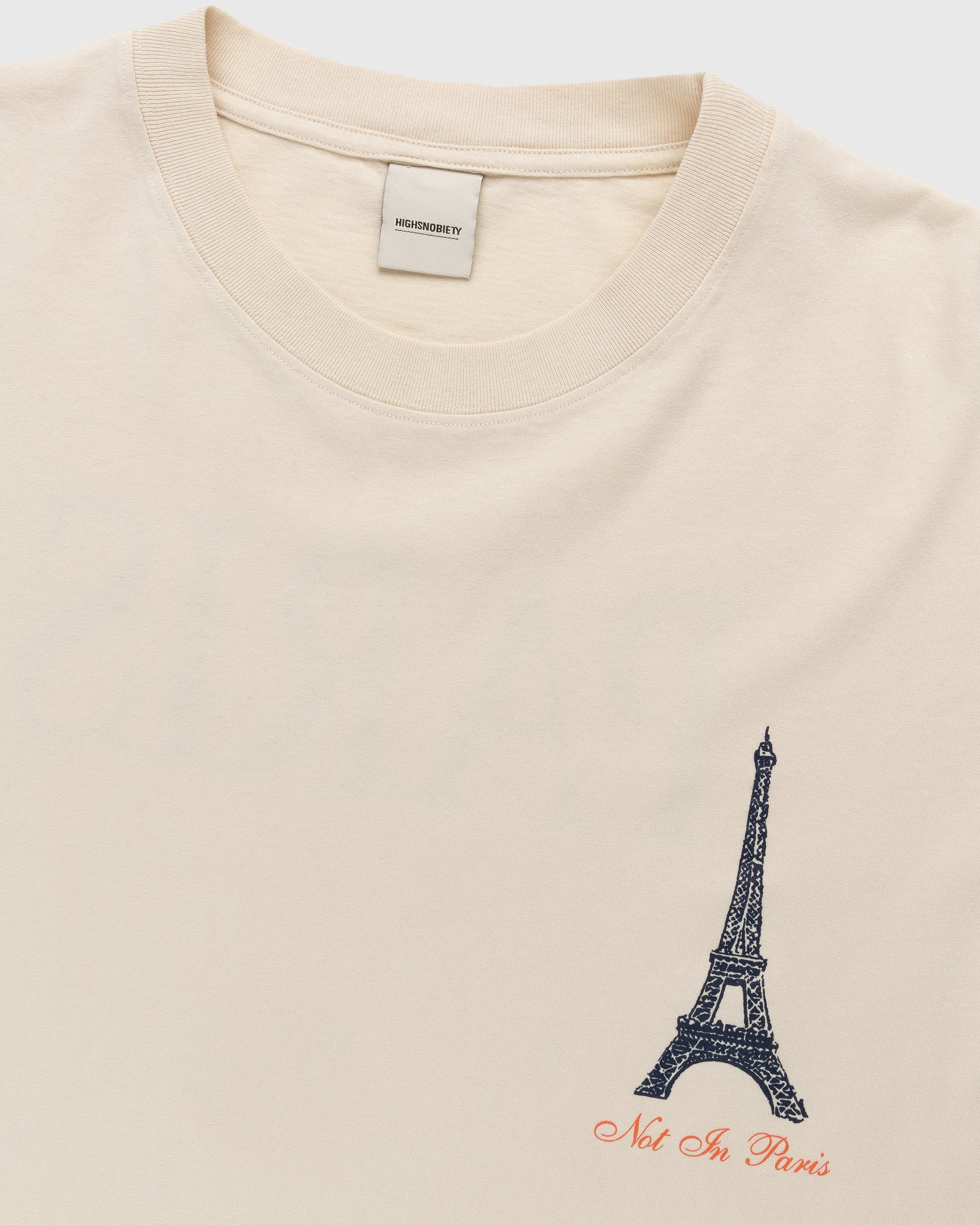 Highsnobiety – Not In Paris 4 Eiffel Tower T-Shirt Eggshell - Tops - Beige - Image 6