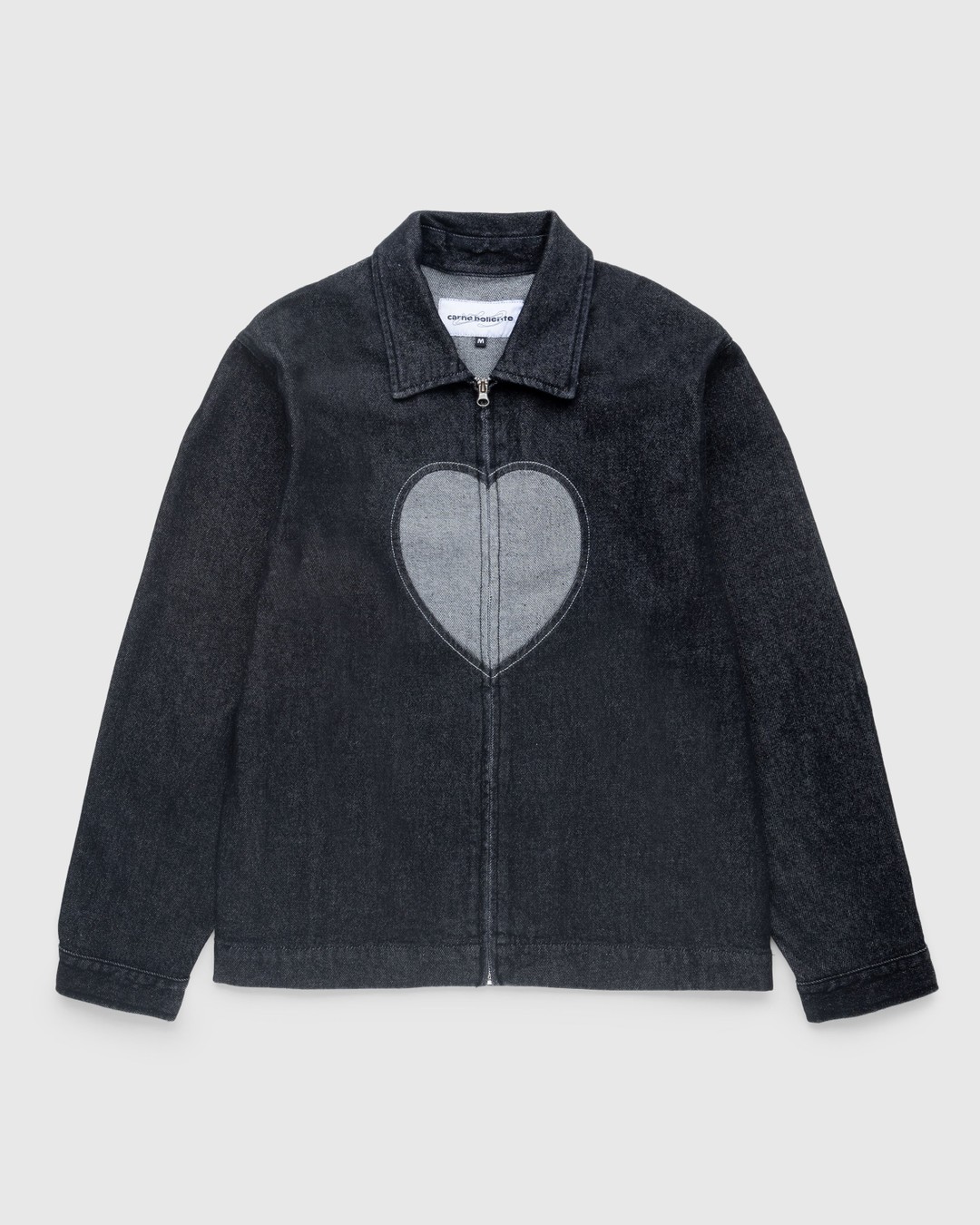 Carne Bollente – Heart Slice Jacket Washed Black - Outerwear - Black - Image 1