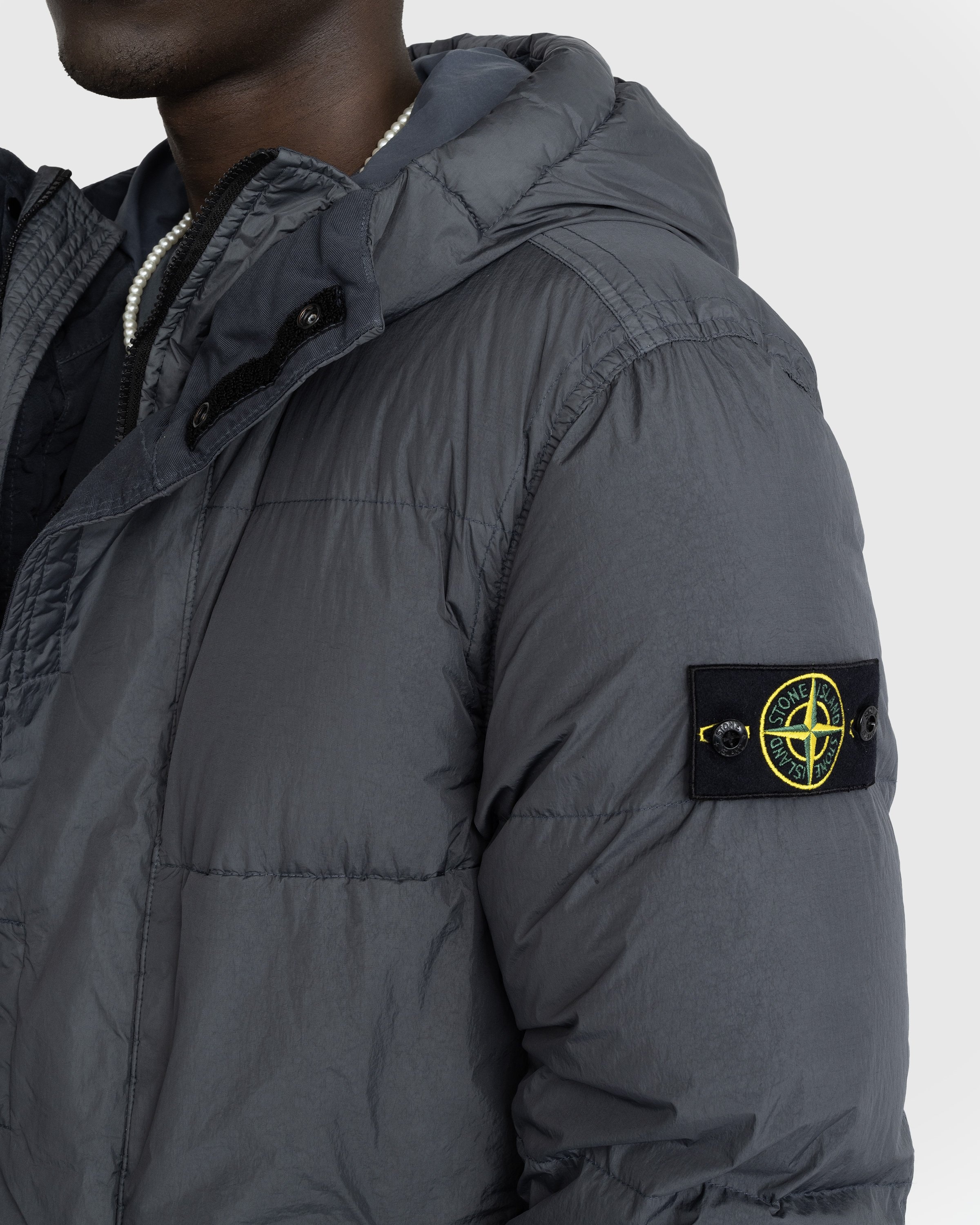 Stone Island – Garment-Dyed Long Jacket Lead Grey - Outerwear - Grey - Image 5
