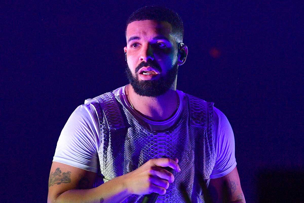Drake performing on stage