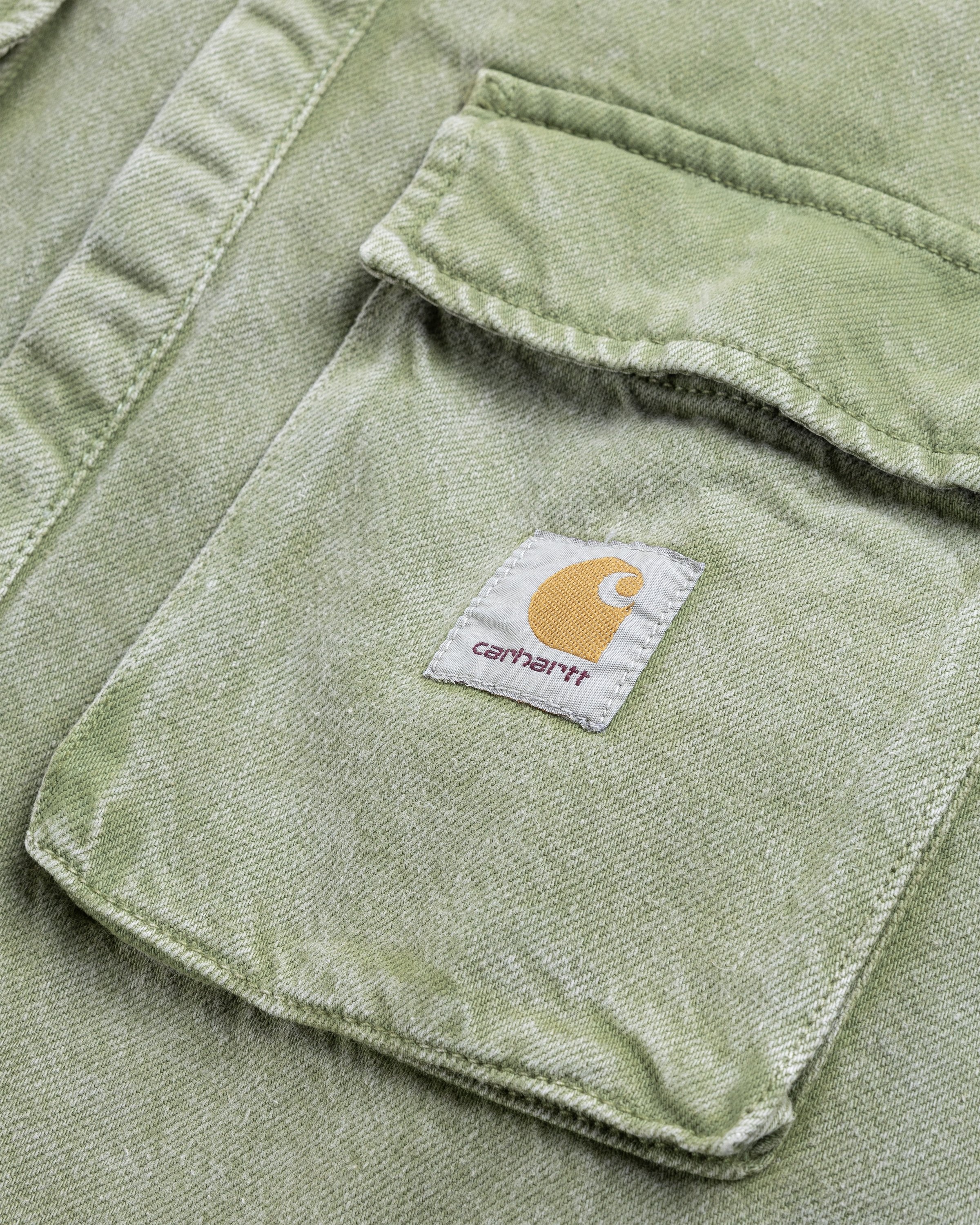 Carhartt WIP Monterey Shirt Jacket Worn Washed Kiwi Green