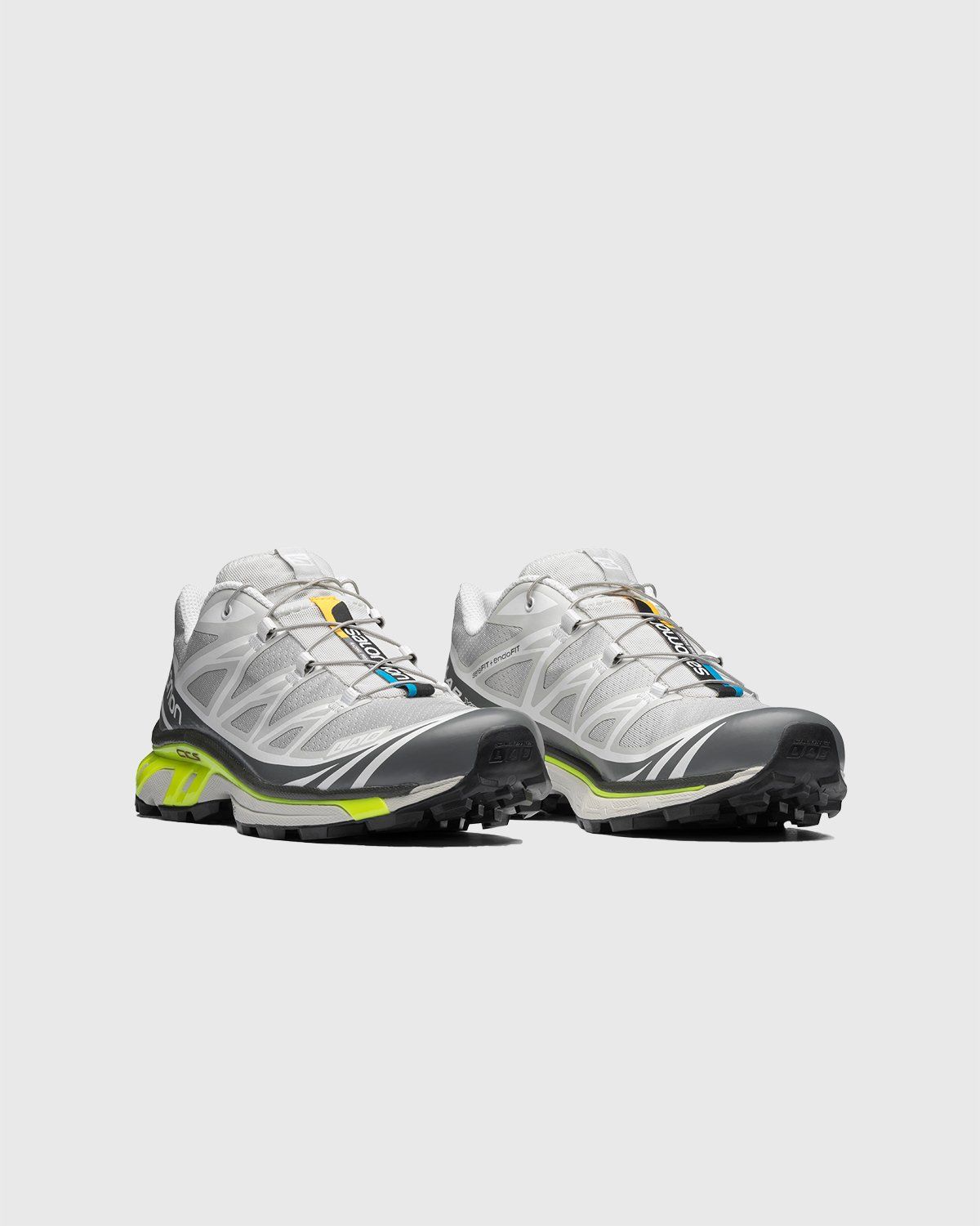 Salomon – XT-6 ADVANCED Lunar Rock/ Quiet Shade/ Safety Yellow - Sneakers - White - Image 2