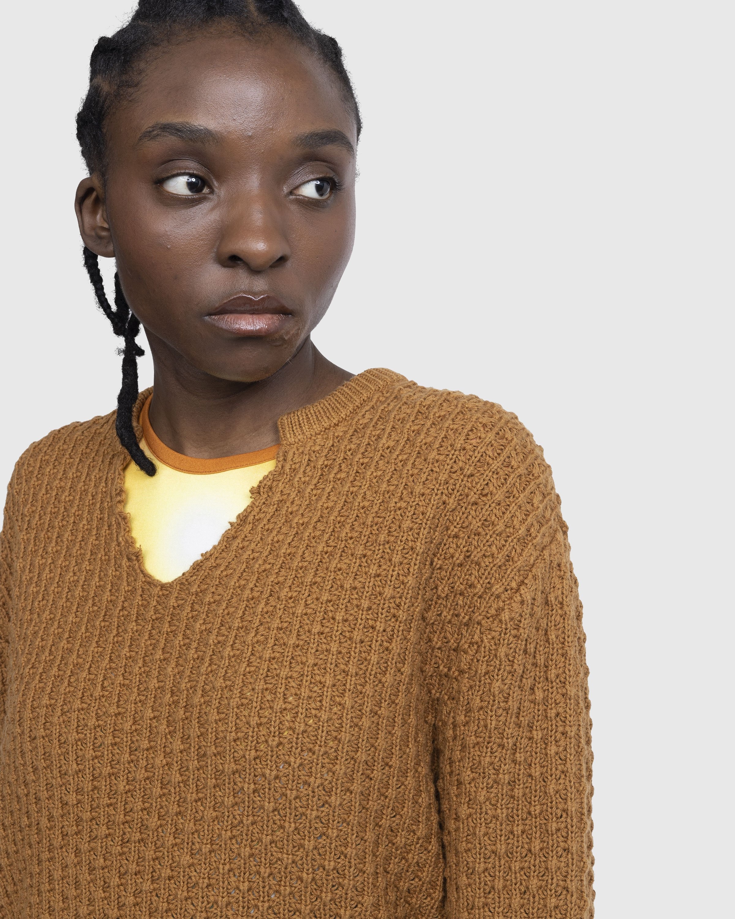 Stockholm Surfboard Club Knit V Neck Sweater Cedar