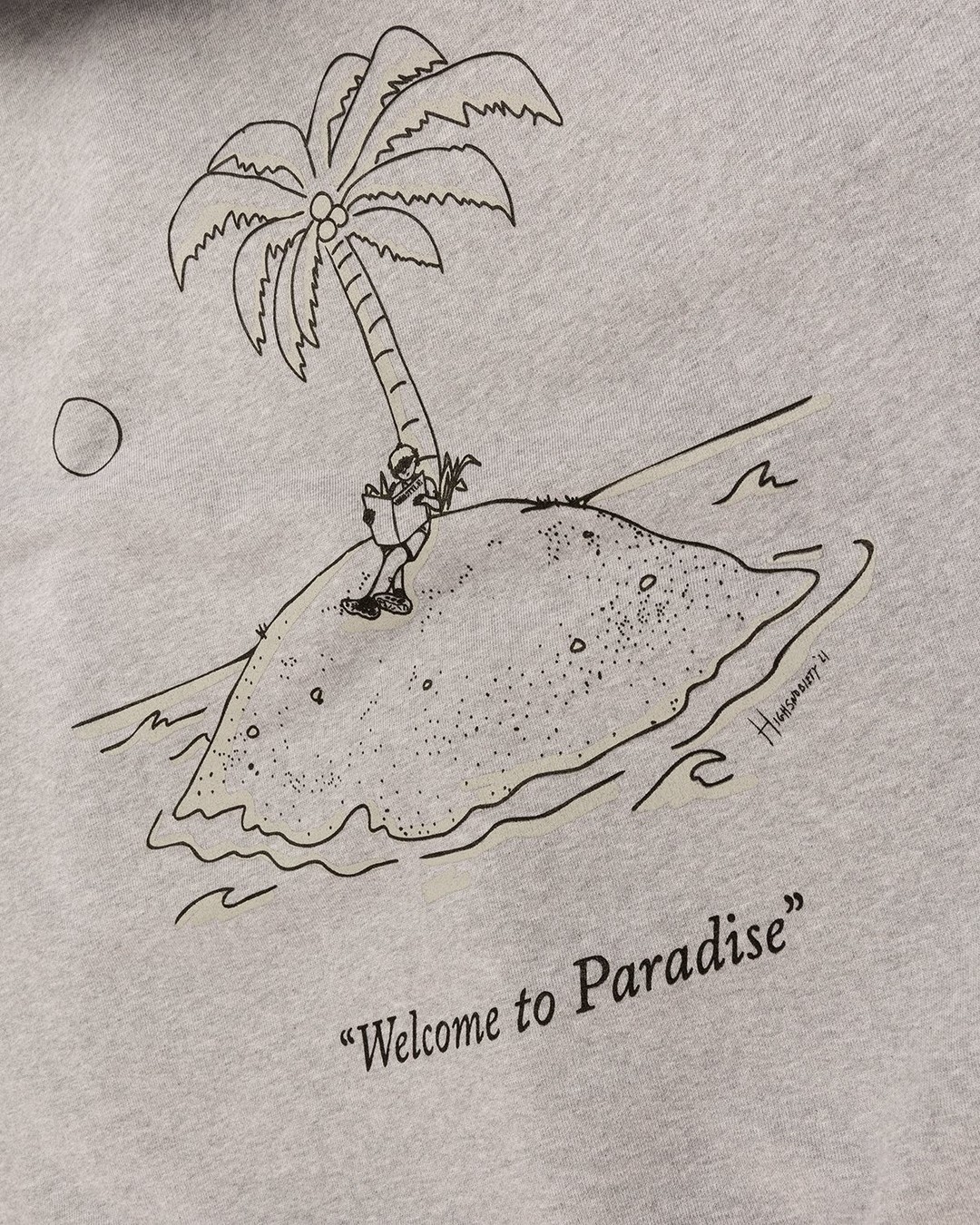 Highsnobiety – Paradise Cartoon Hoodie Grey - Sweats - Grey - Image 3