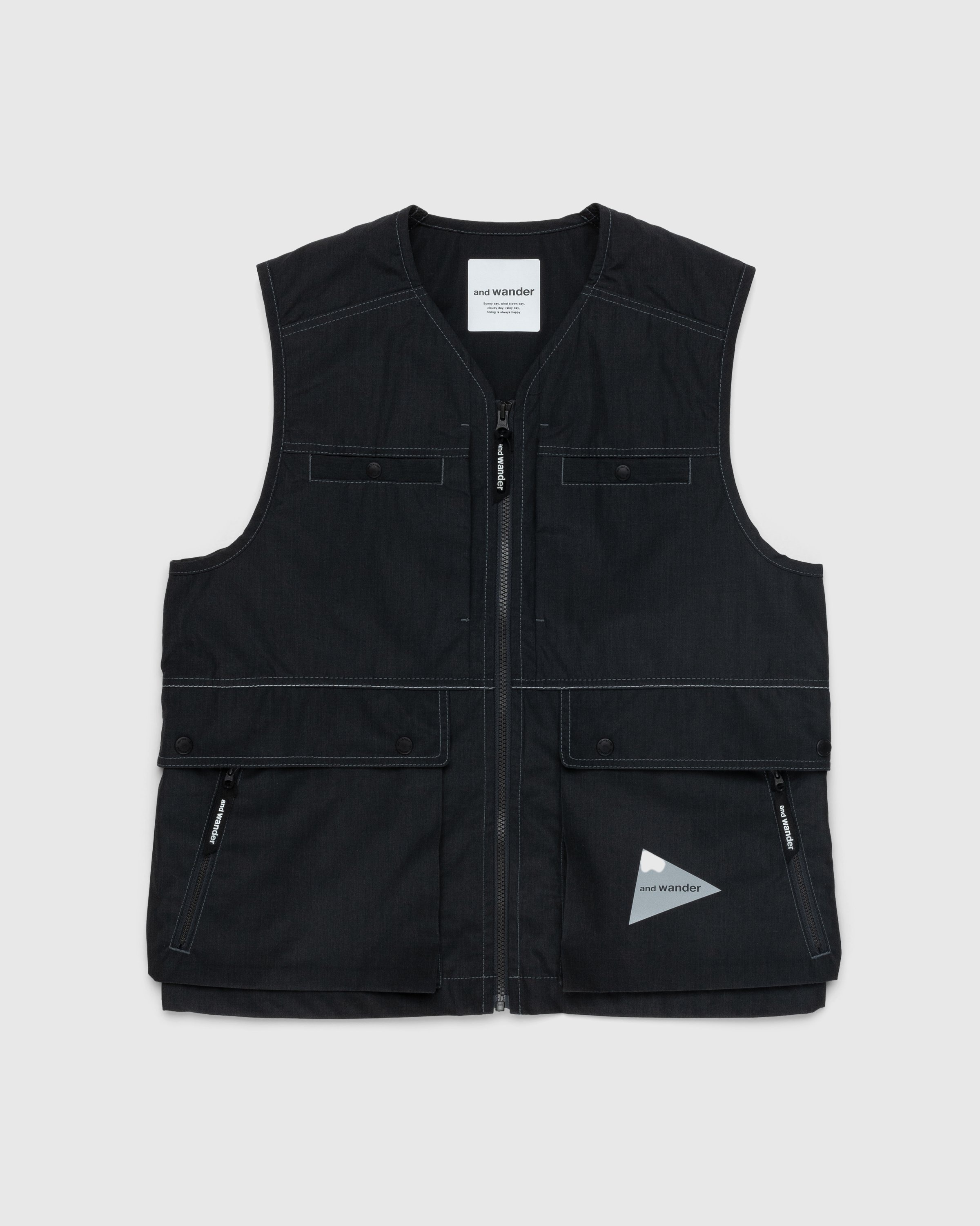 And Wander Tough Nylon Vest Charcoal Highsnobiety Shop